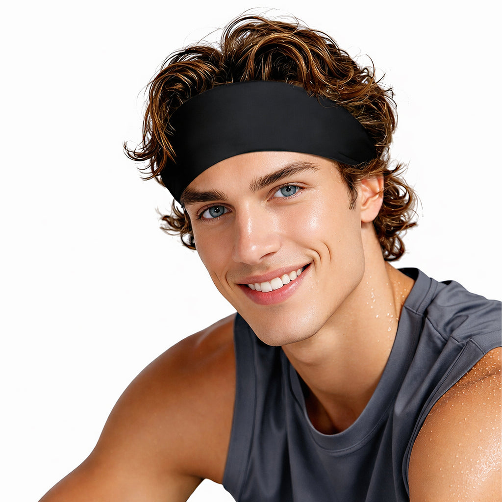 Anna-Kaci Stretchy Sports Headbands Sweat-Wicking Quick-Dry for Women and Men Running Yoga Workouts
