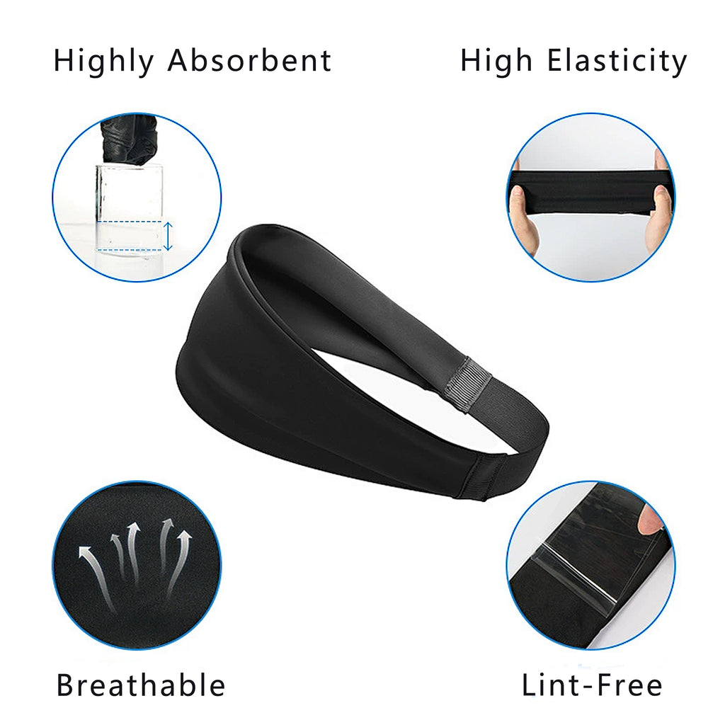 Anna-Kaci Stretchy Sports Headbands Sweat-Wicking Quick-Dry for Women and Men Running Yoga Workouts