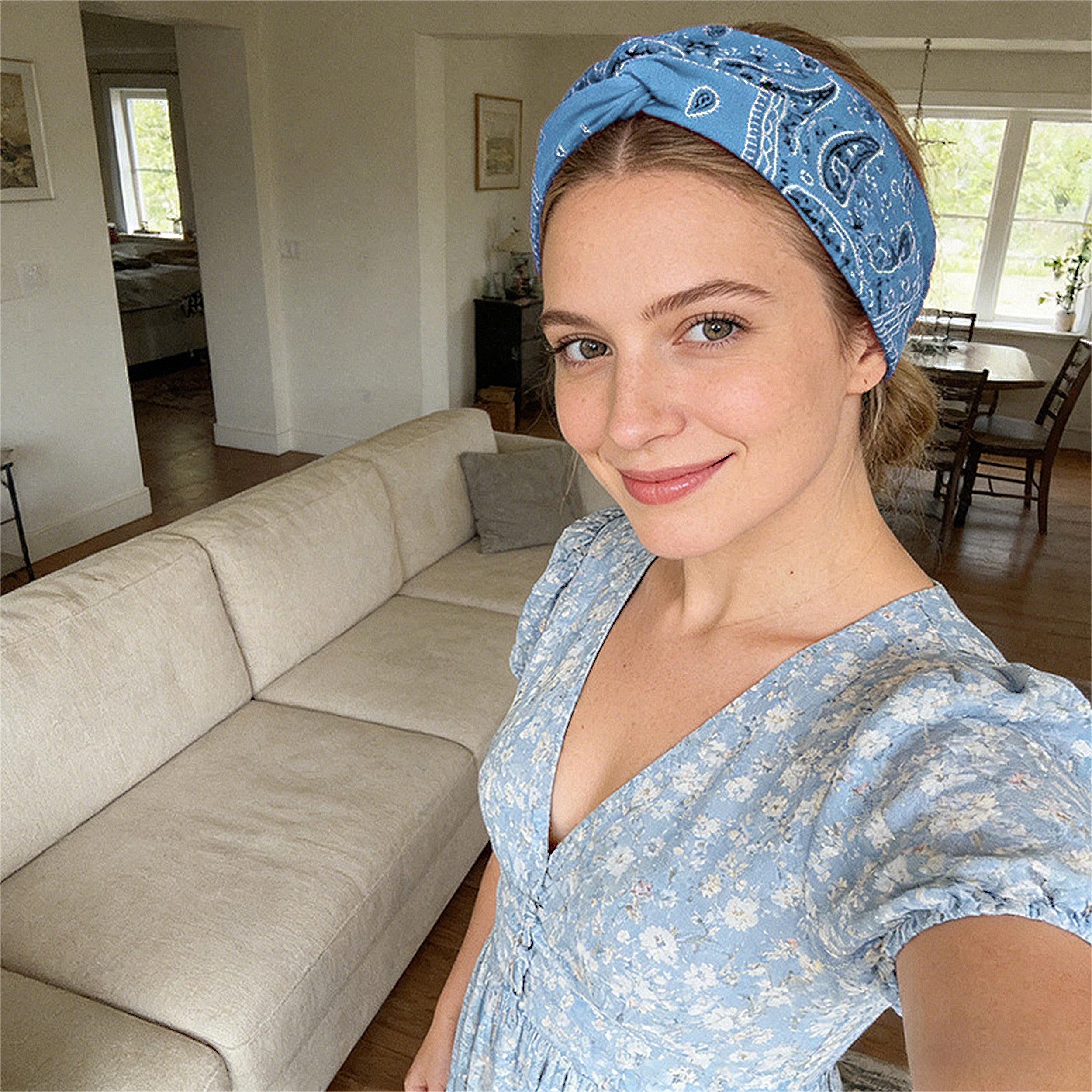 Anna-Kaci Women's Fashion Paisley Headbands Boho Style Moisture-Wicking Quick-Dry Elastic Sweat Hairband