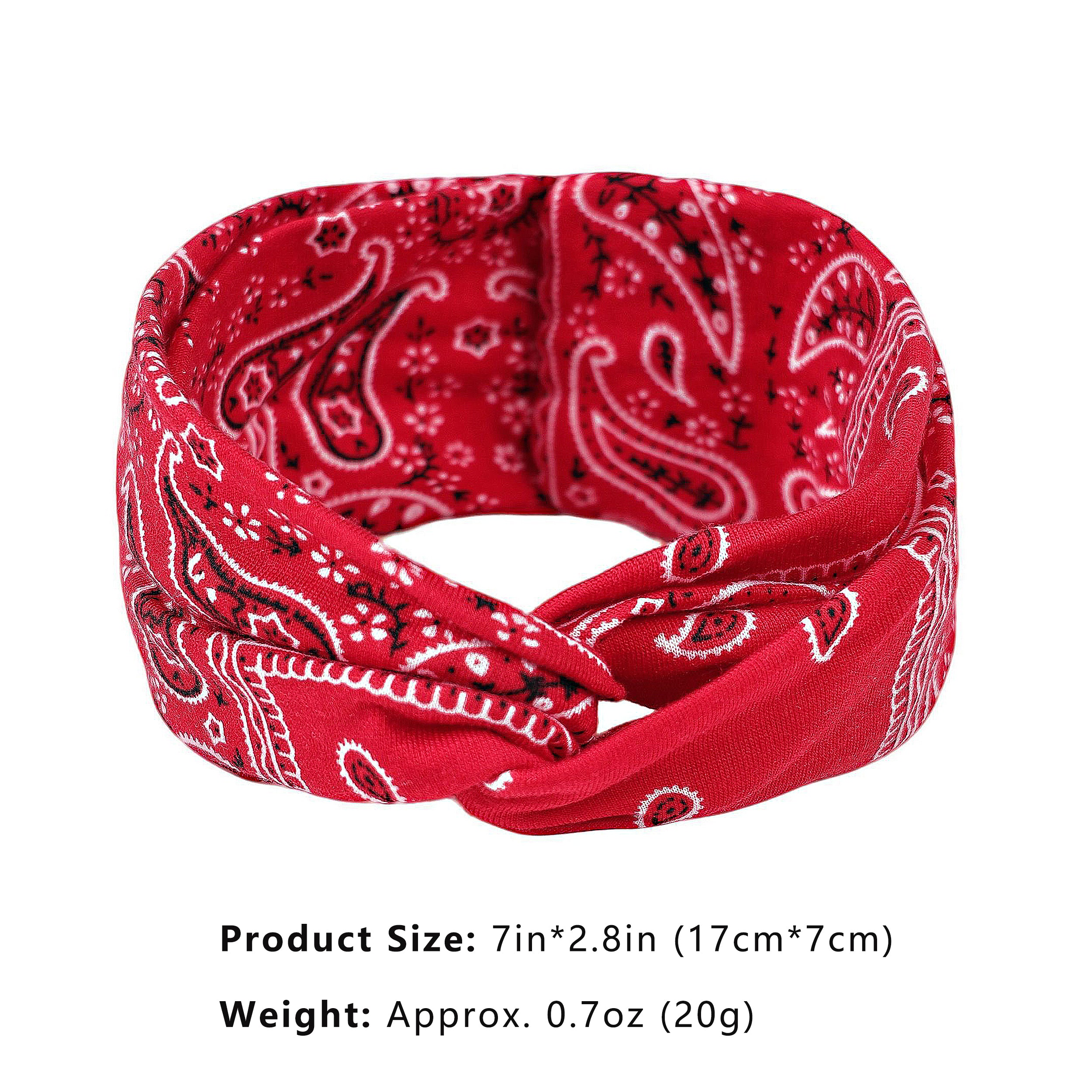 Anna-Kaci Women's Fashion Paisley Headbands Boho Style Moisture-Wicking Quick-Dry Elastic Sweat Hairband