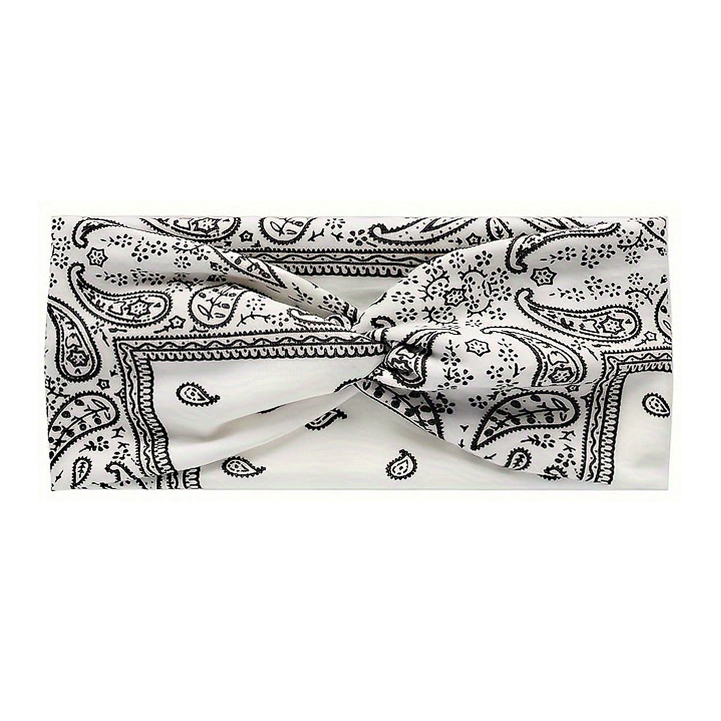 Anna-Kaci Women's Fashion Paisley Headbands Boho Style Moisture-Wicking Quick-Dry Elastic Sweat Hairband