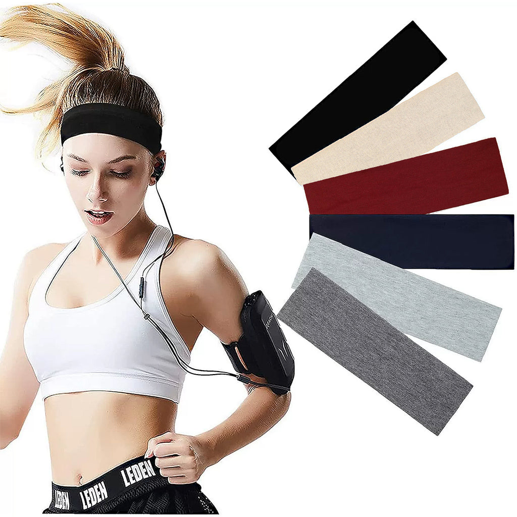 Anna-Kaci Sports Headbands, Solid Color, Moisture-Wicking Quick-Dry for Sports Yoga Workouts Running Unisex