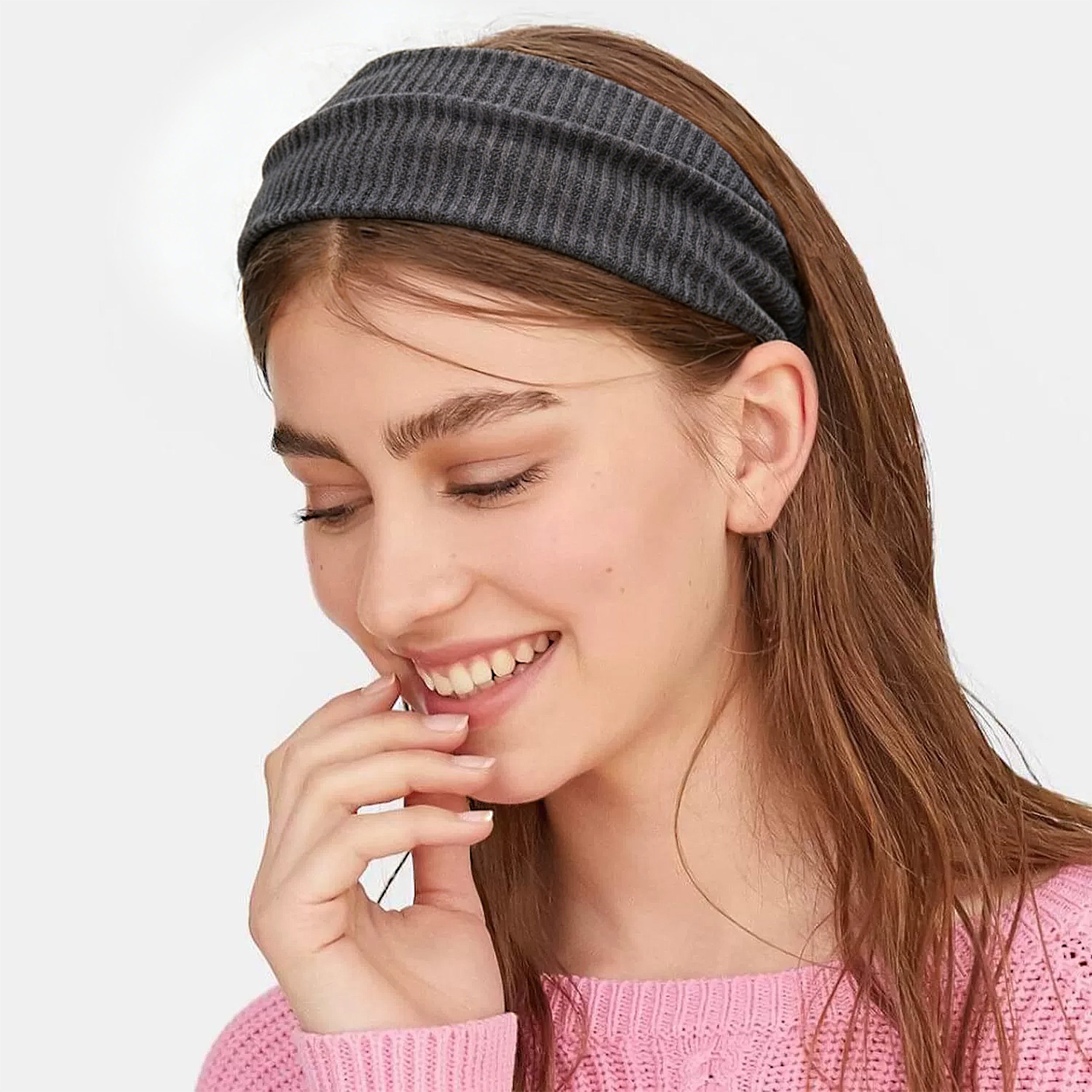 Anna-Kaci Knit Wide Headbands, Solid Color, Moisture-Wicking, Comfy Sports Hairbands Unisex