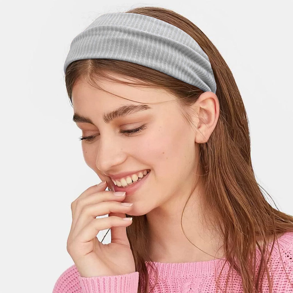 Anna-Kaci Knit Wide Headbands, Solid Color, Moisture-Wicking, Comfy Sports Hairbands Unisex