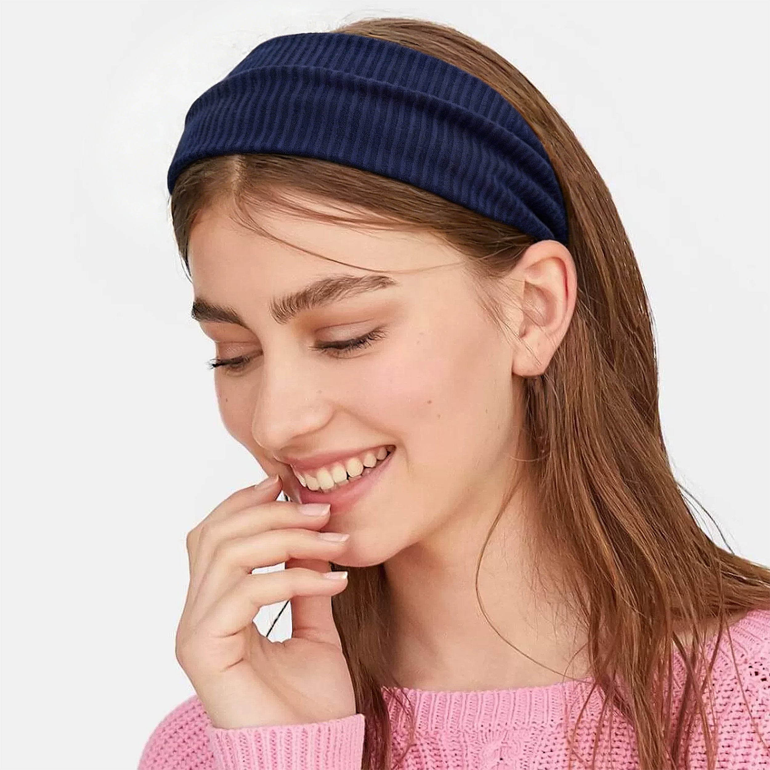 Anna-Kaci Knit Wide Headbands, Solid Color, Moisture-Wicking, Comfy Sports Hairbands Unisex