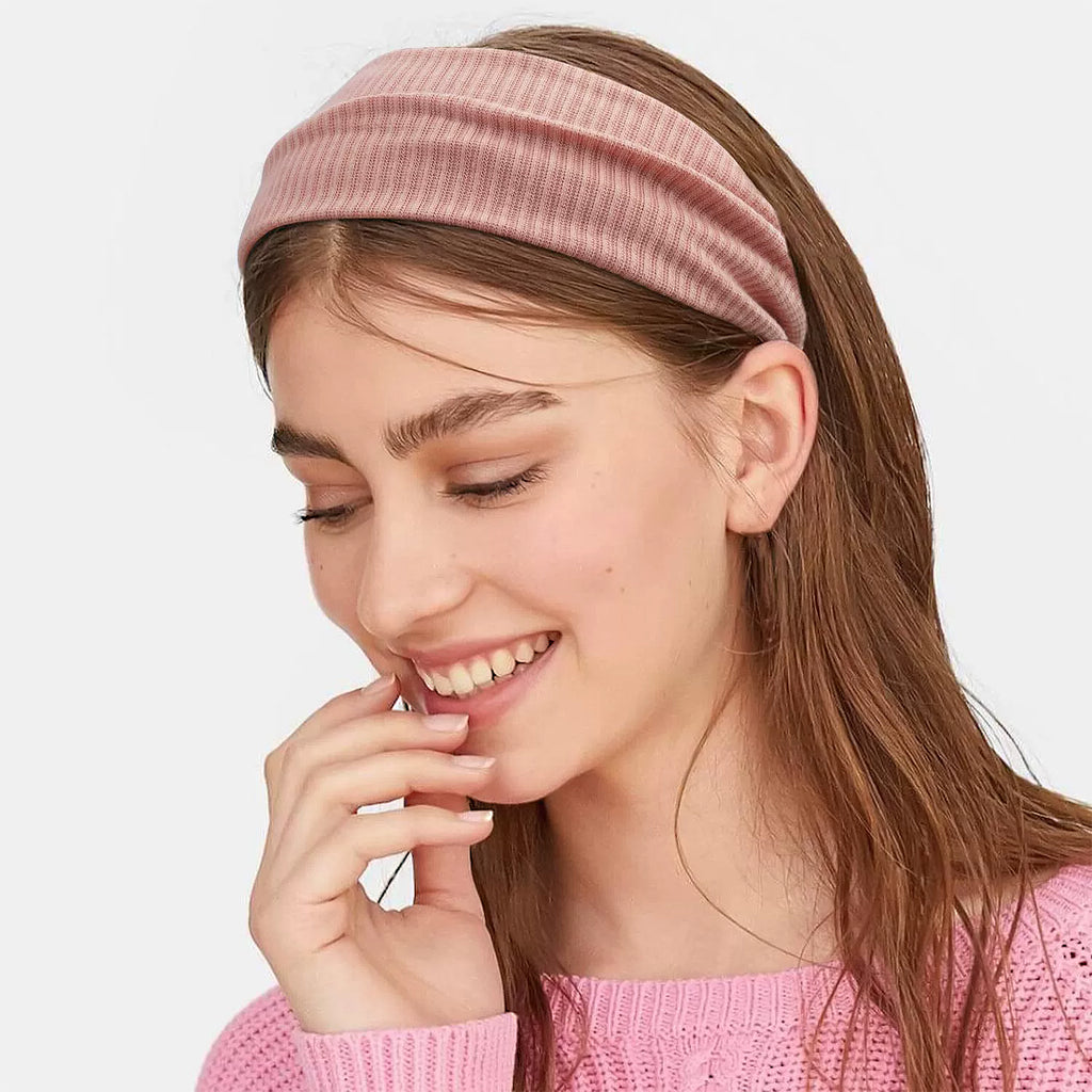 Anna-Kaci Knit Wide Headbands, Solid Color, Moisture-Wicking, Comfy Sports Hairbands Unisex