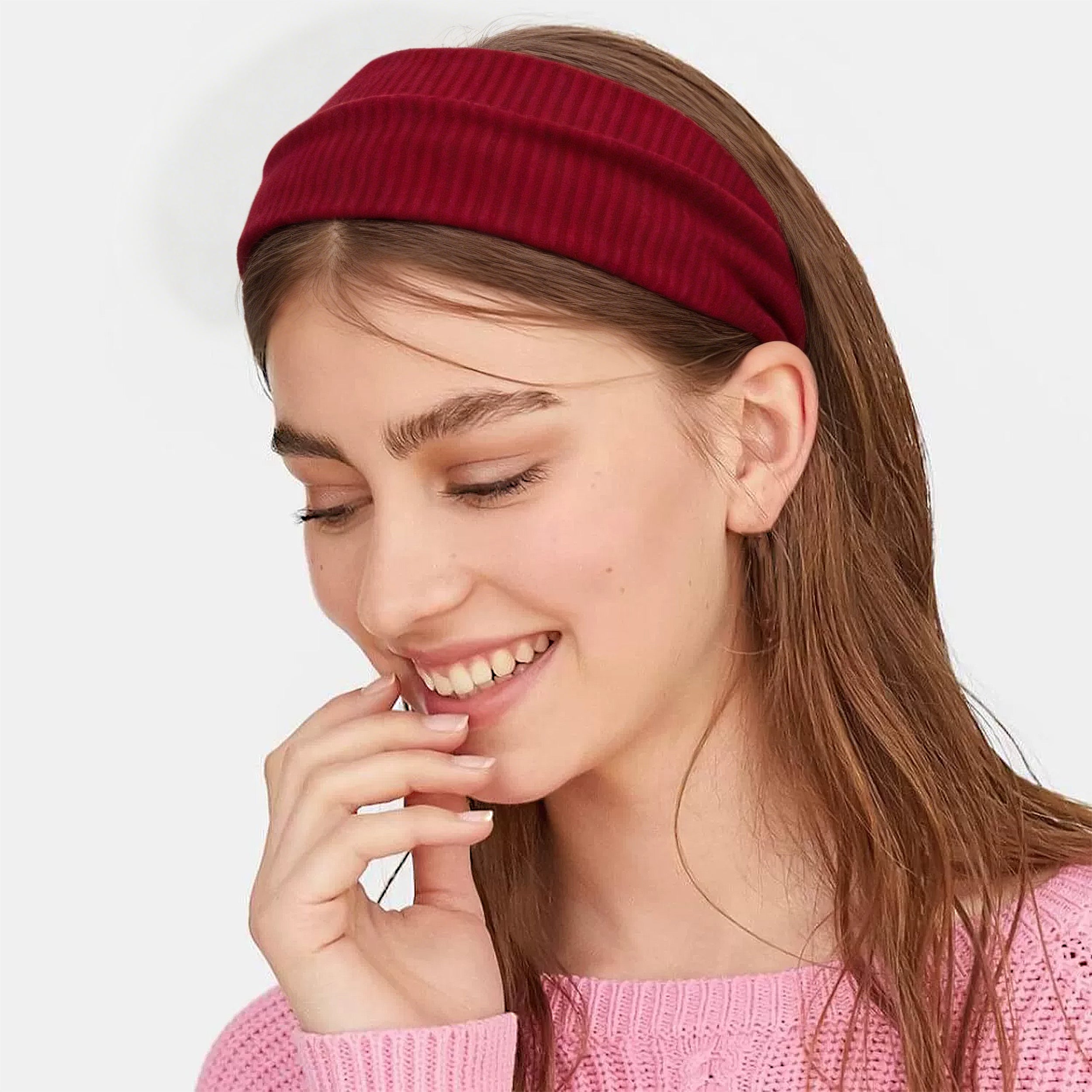 Anna-Kaci Knit Wide Headbands, Solid Color, Moisture-Wicking, Comfy Sports Hairbands Unisex