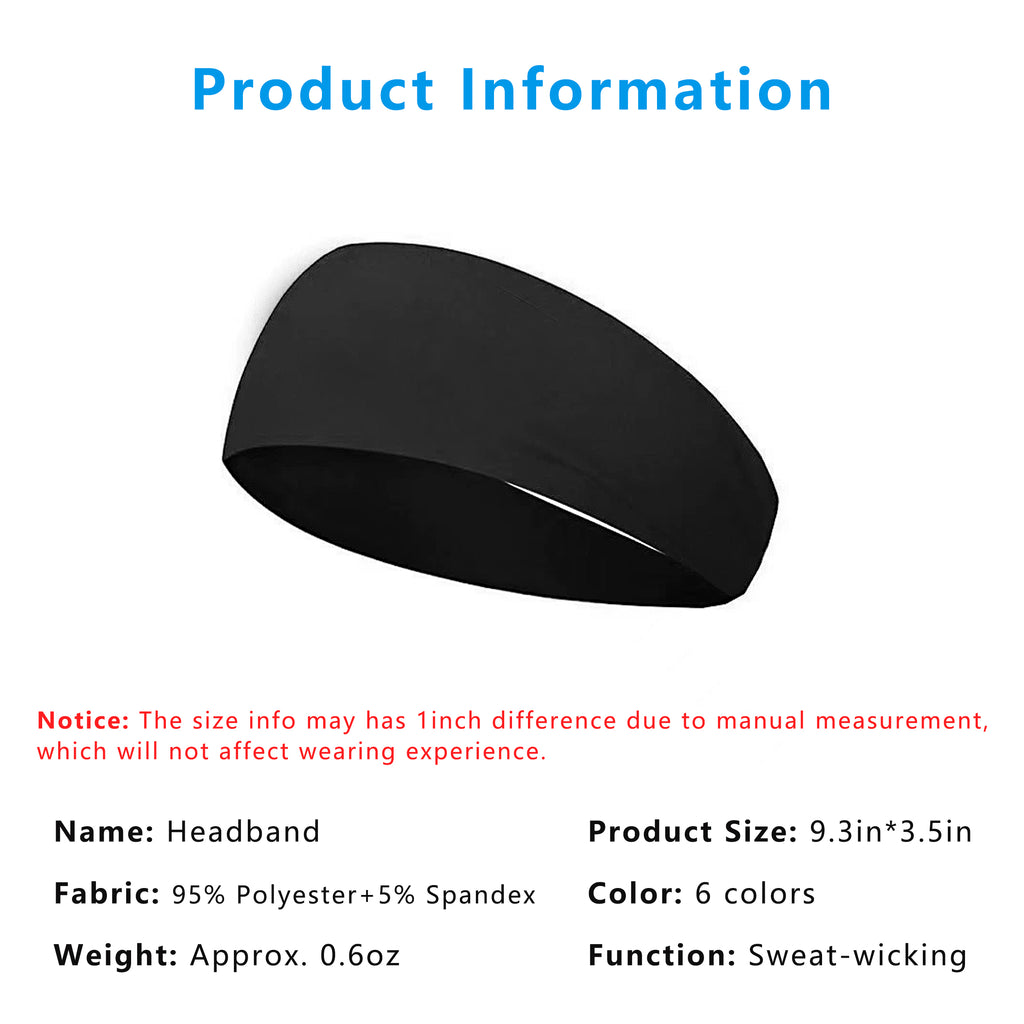 Anna-Kaci Smooth Soft Headbands, Moisture-Wicking Quick-Dry Comfy Sports Hairbands for Women and Men