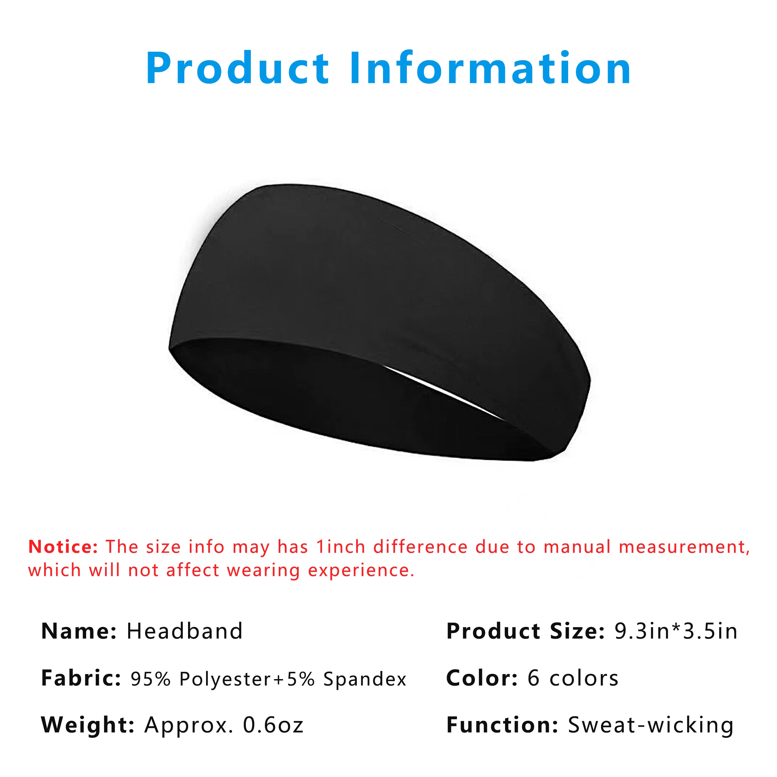 Anna-Kaci Smooth Soft Headbands, Moisture-Wicking Quick-Dry Comfy Sports Hairbands for Women and Men