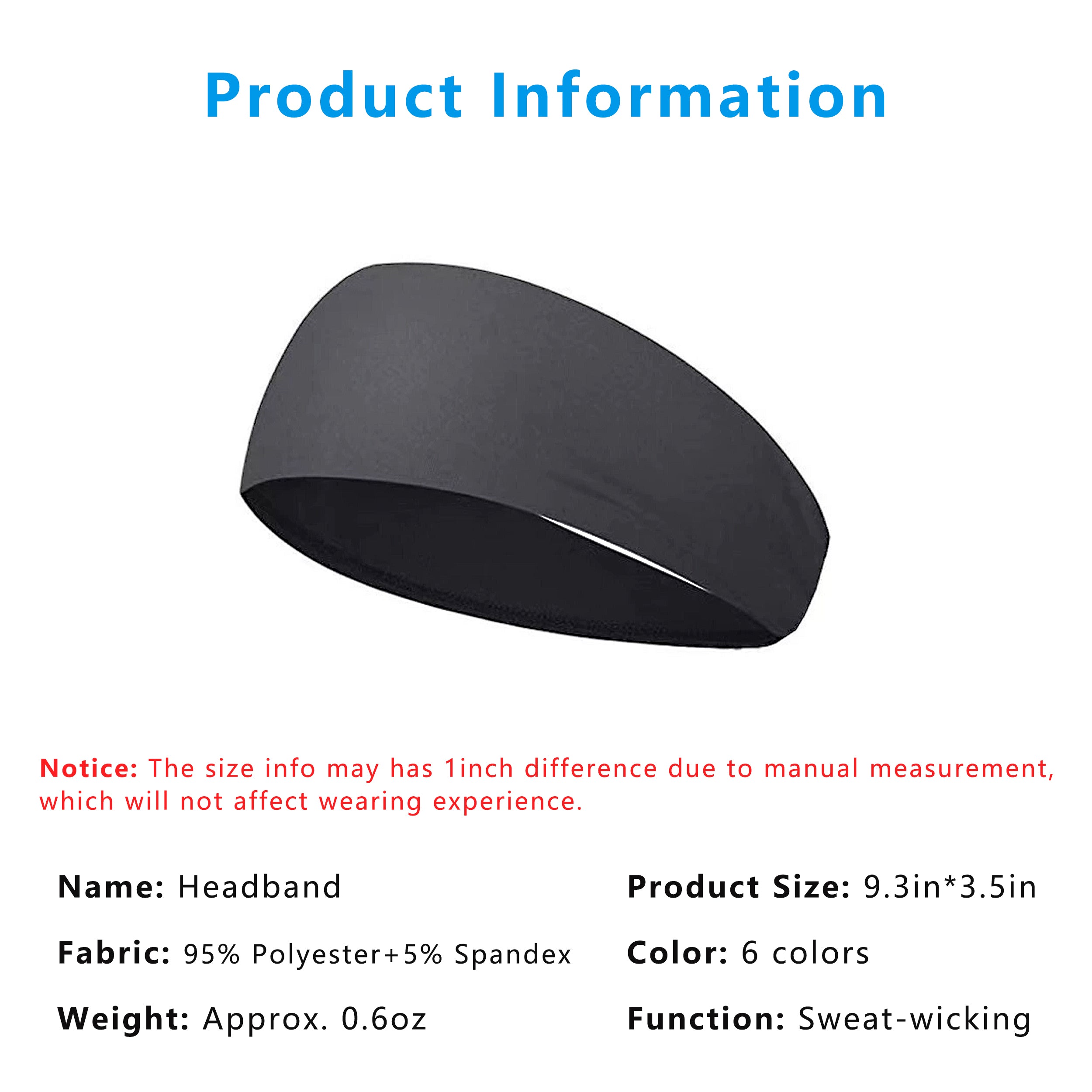 Anna-Kaci Smooth Soft Headbands, Moisture-Wicking Quick-Dry Comfy Sports Hairbands for Women and Men