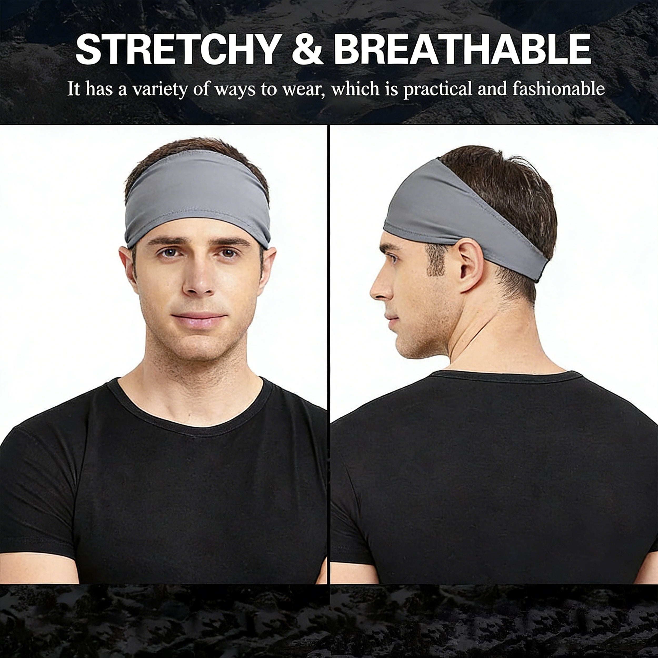 Anna-Kaci Smooth Soft Headbands, Moisture-Wicking Quick-Dry Comfy Sports Hairbands for Women and Men