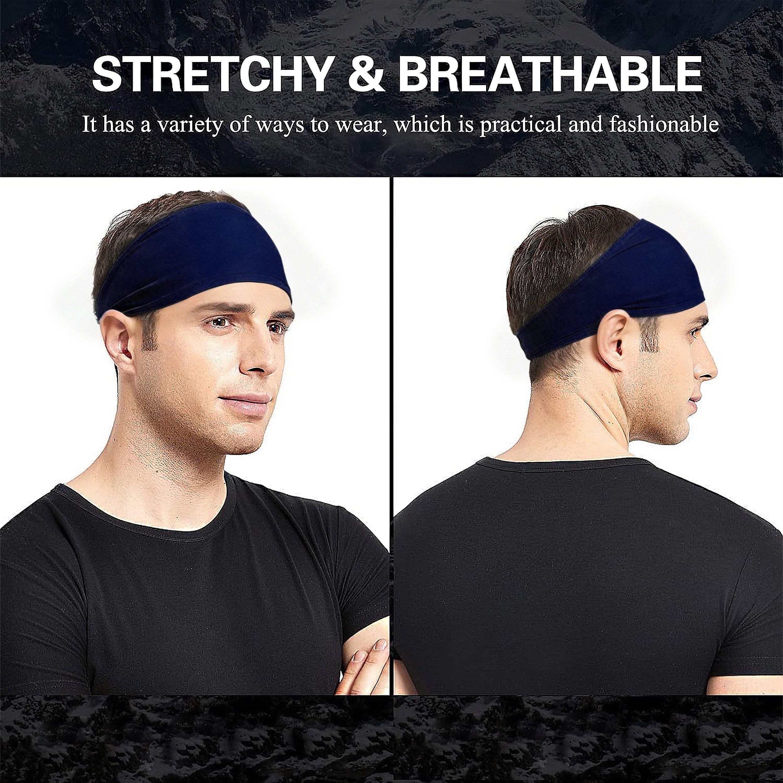 Anna-Kaci Smooth Soft Headbands, Moisture-Wicking Quick-Dry Comfy Sports Hairbands for Women and Men