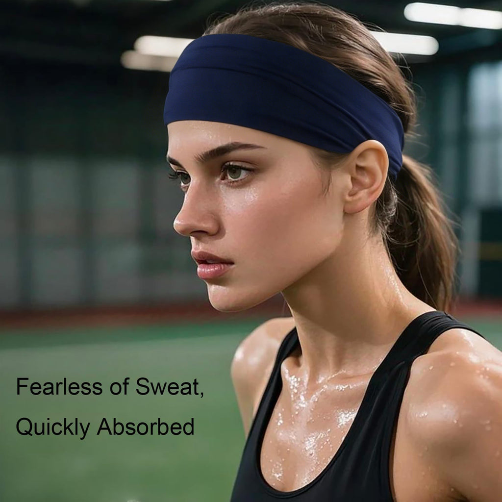 Anna-Kaci Smooth Soft Headbands, Moisture-Wicking Quick-Dry Comfy Sports Hairbands for Women and Men