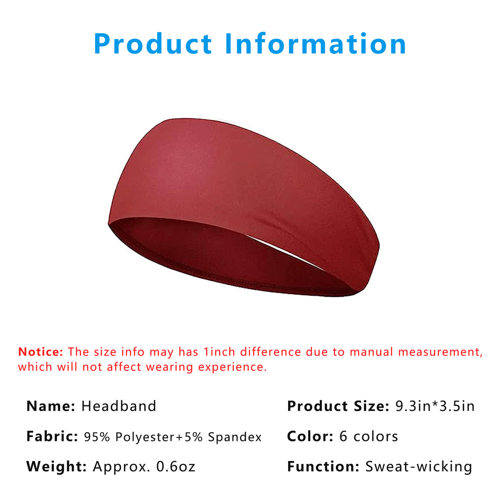 Anna-Kaci Smooth Soft Headbands, Moisture-Wicking Quick-Dry Comfy Sports Hairbands for Women and Men