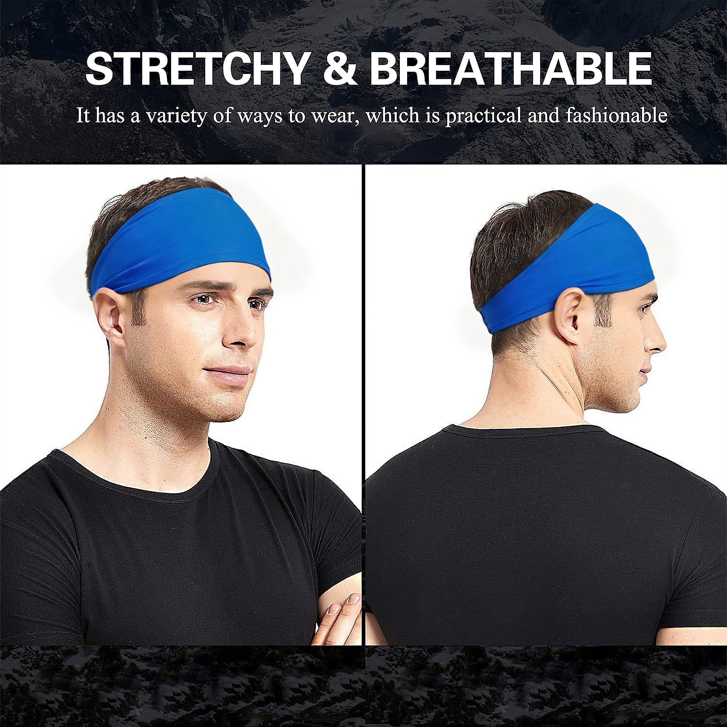 Anna-Kaci Smooth Soft Headbands, Moisture-Wicking Quick-Dry Comfy Sports Hairbands for Women and Men