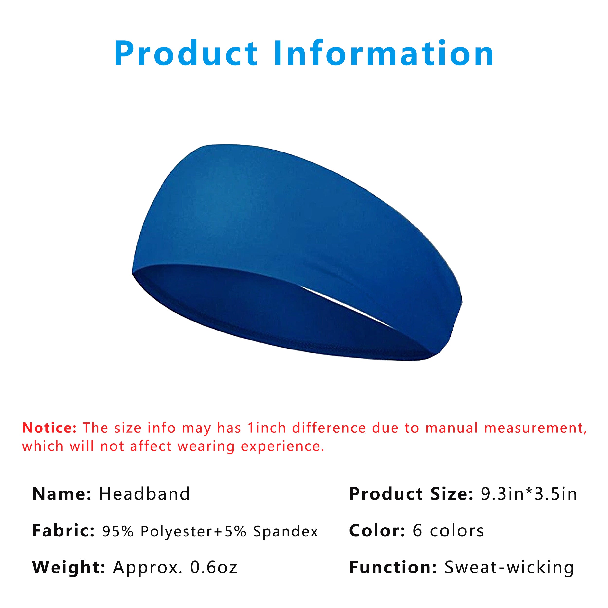 Anna-Kaci Smooth Soft Headbands, Moisture-Wicking Quick-Dry Comfy Sports Hairbands for Women and Men