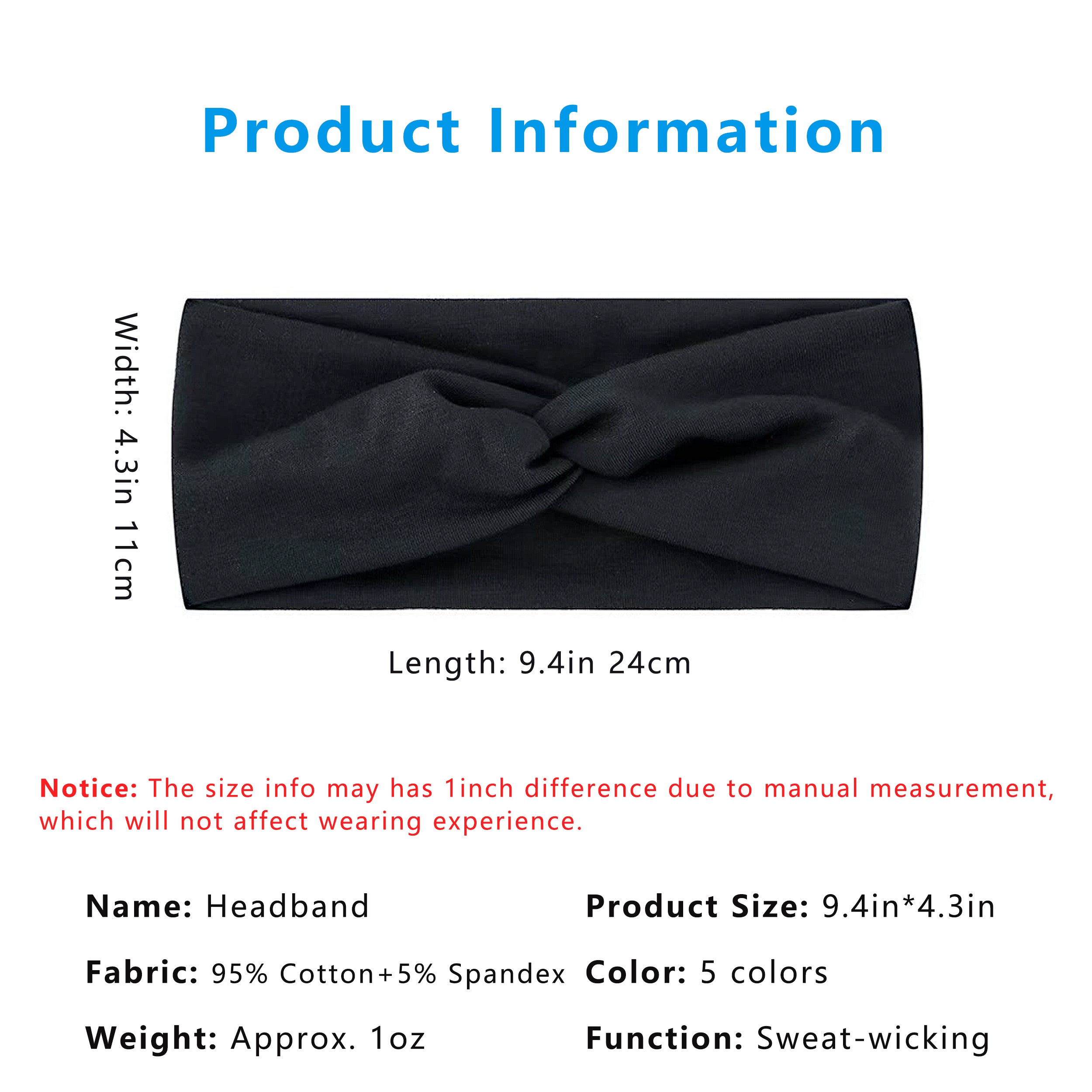 Anna-Kaci Women's Fashion Headbands, Knoted Design, Soft Comfy Moisture-Wicking Sports Hairbands