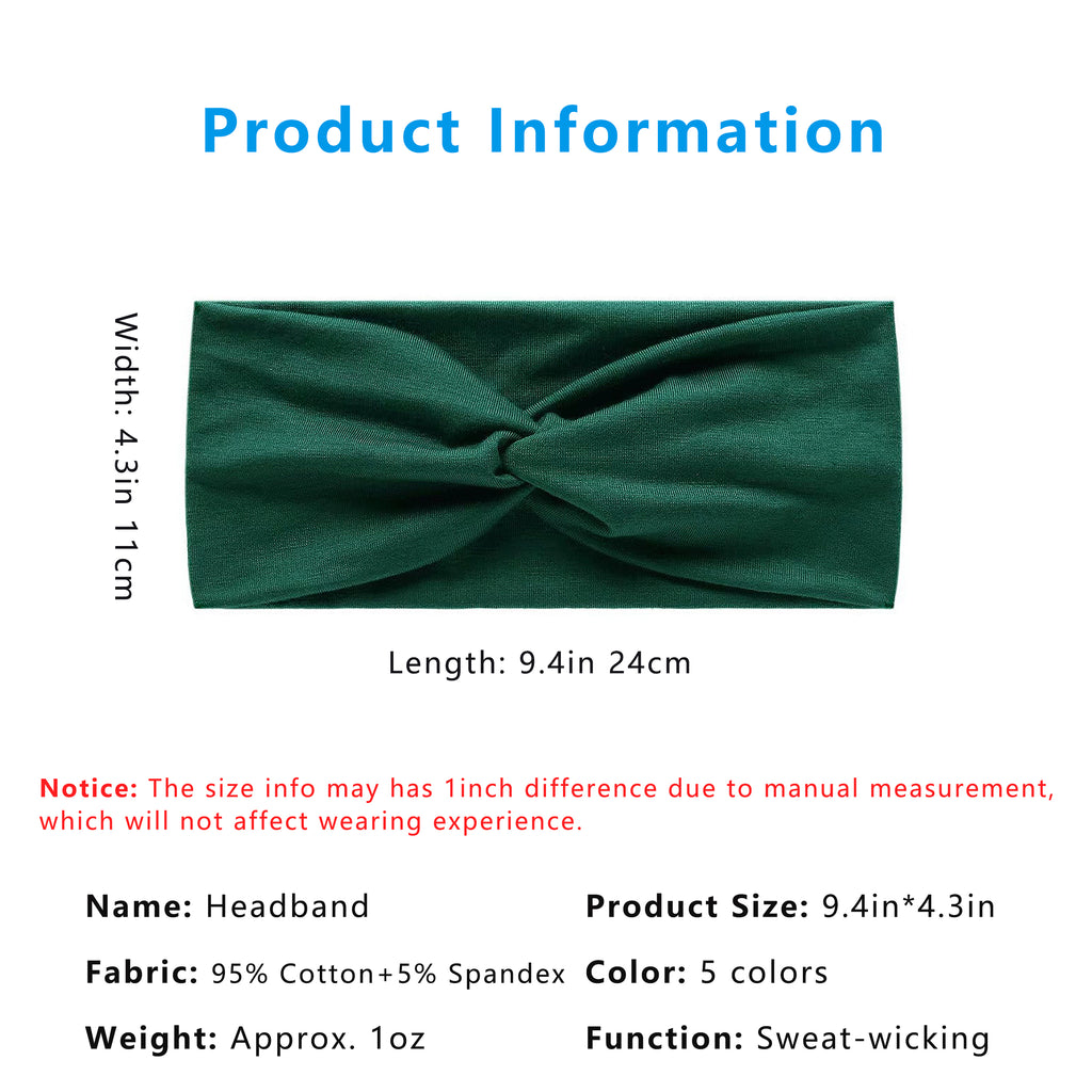 Anna-Kaci Women's Fashion Headbands, Knoted Design, Soft Comfy Moisture-Wicking Sports Hairbands