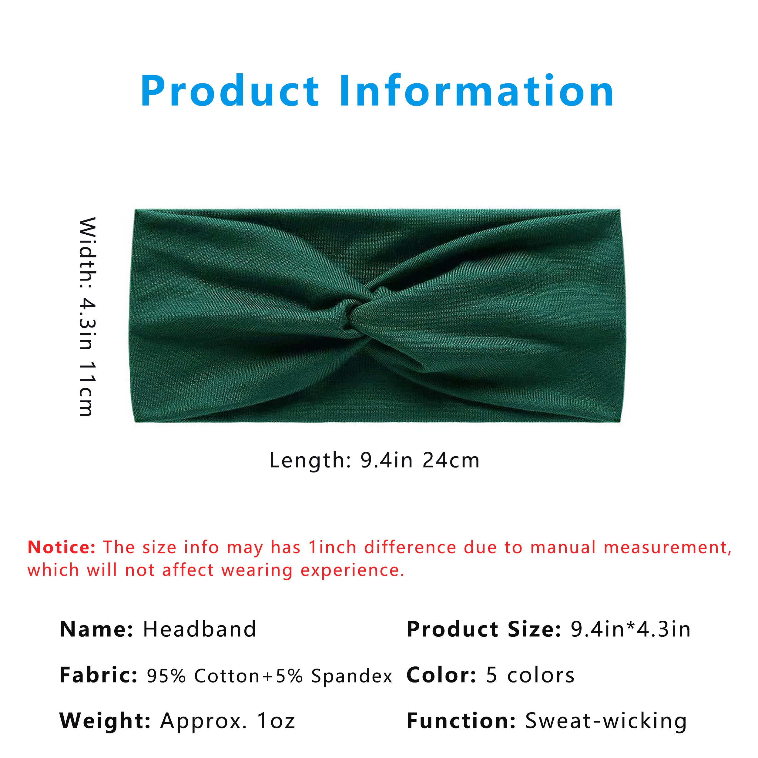 Anna-Kaci Women's Fashion Headbands, Knoted Design, Soft Comfy Moisture-Wicking Sports Hairbands