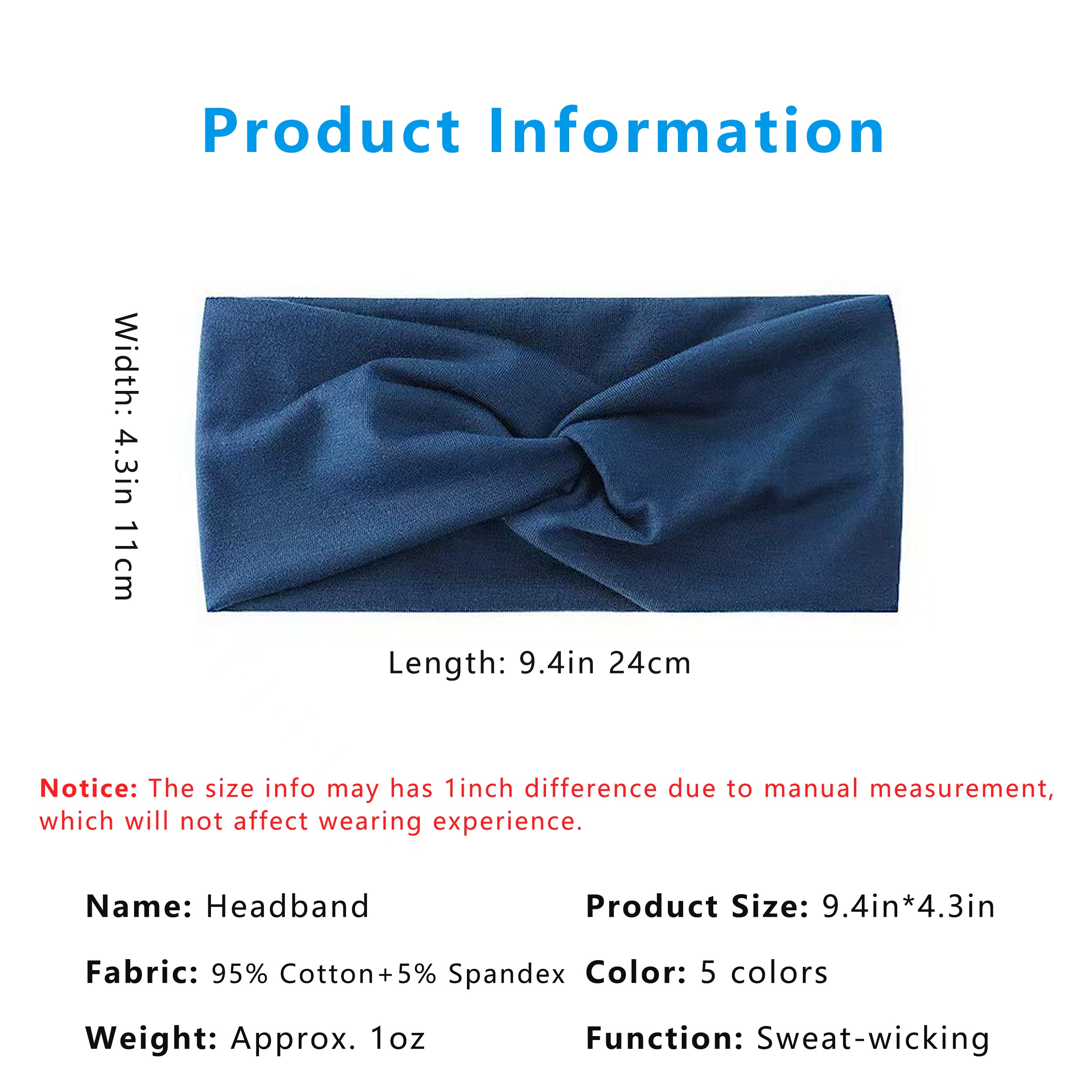 Anna-Kaci Women's Fashion Headbands, Knoted Design, Soft Comfy Moisture-Wicking Sports Hairbands