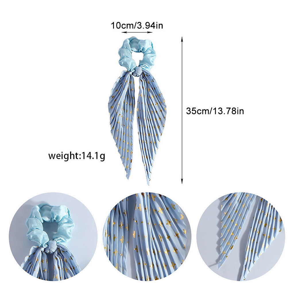 Anna-Kaci Elastic Hair Ties with Long Ribbon, Vintage Boho Hair Scrunchies for Women and Girls