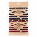 Anna-Kaci 10PCs Hair Ties Bracelet for Women 5 Styles Soft Braided Boho Hair Bands Elastic Hair Accessories