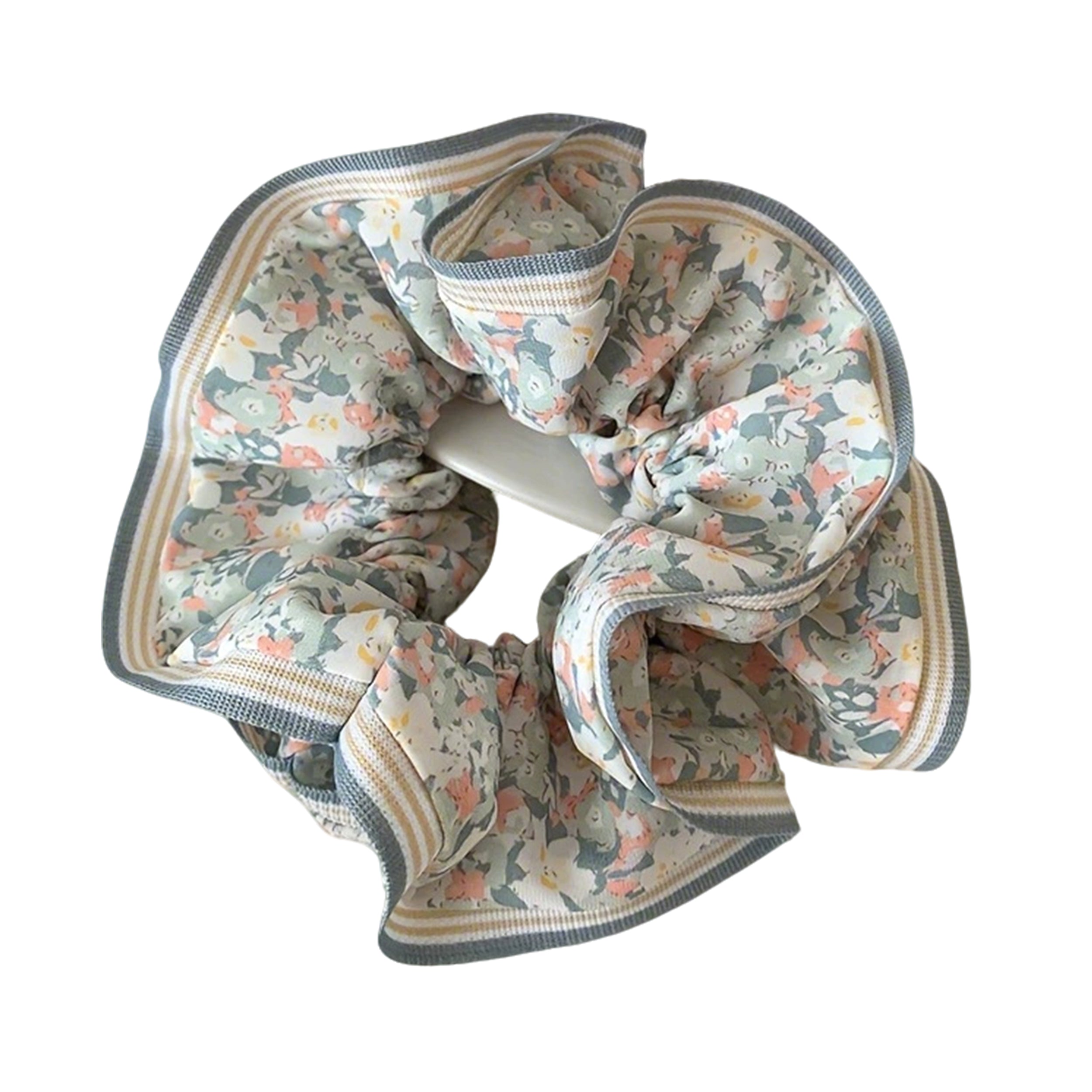 Anna-Kaci Retro Boho Oil Painting Hair Bands Ties Large Floral Scrunchies Elastic Hair Accessories for Women