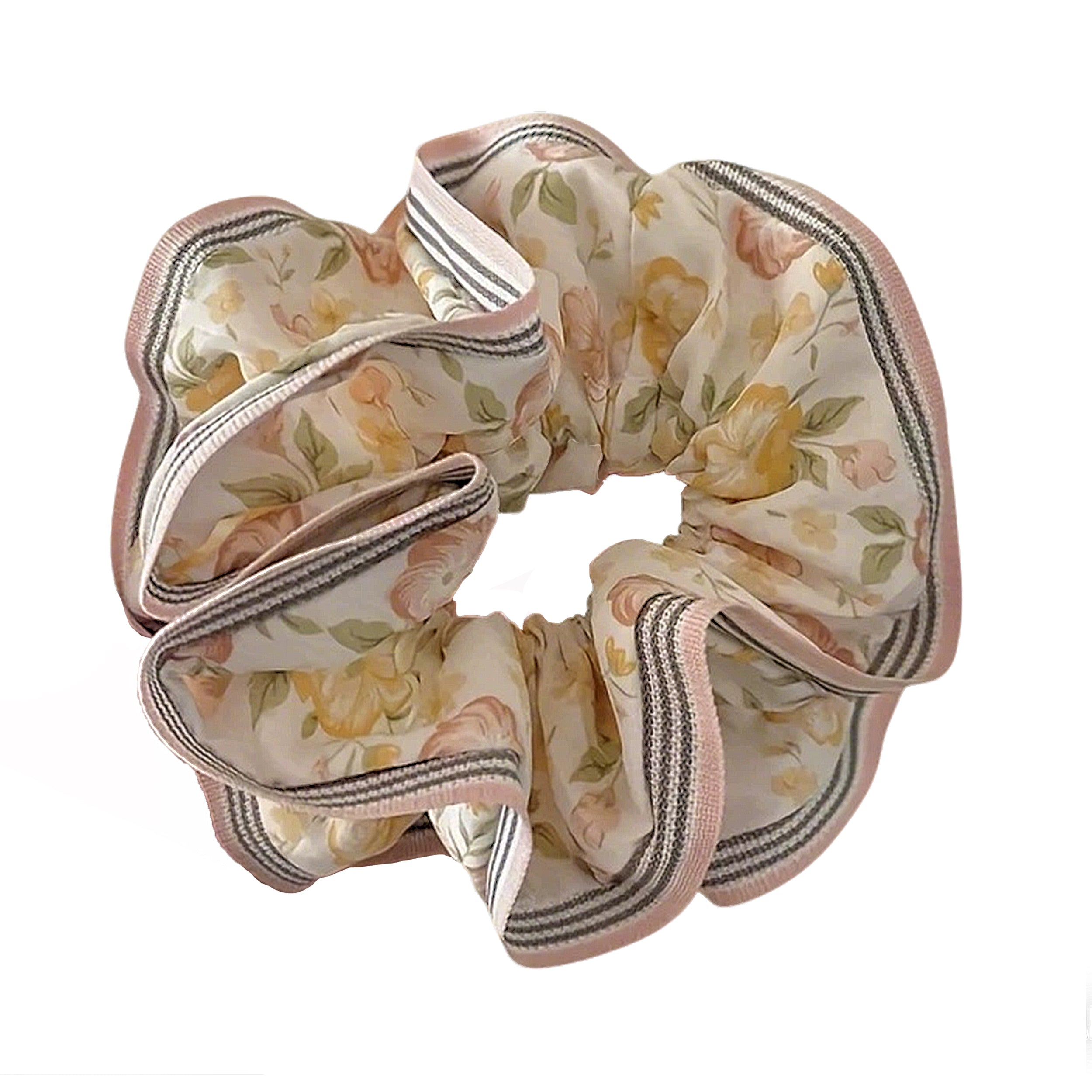 Anna-Kaci Retro Boho Oil Painting Hair Bands Ties Large Floral Scrunchies Elastic Hair Accessories for Women
