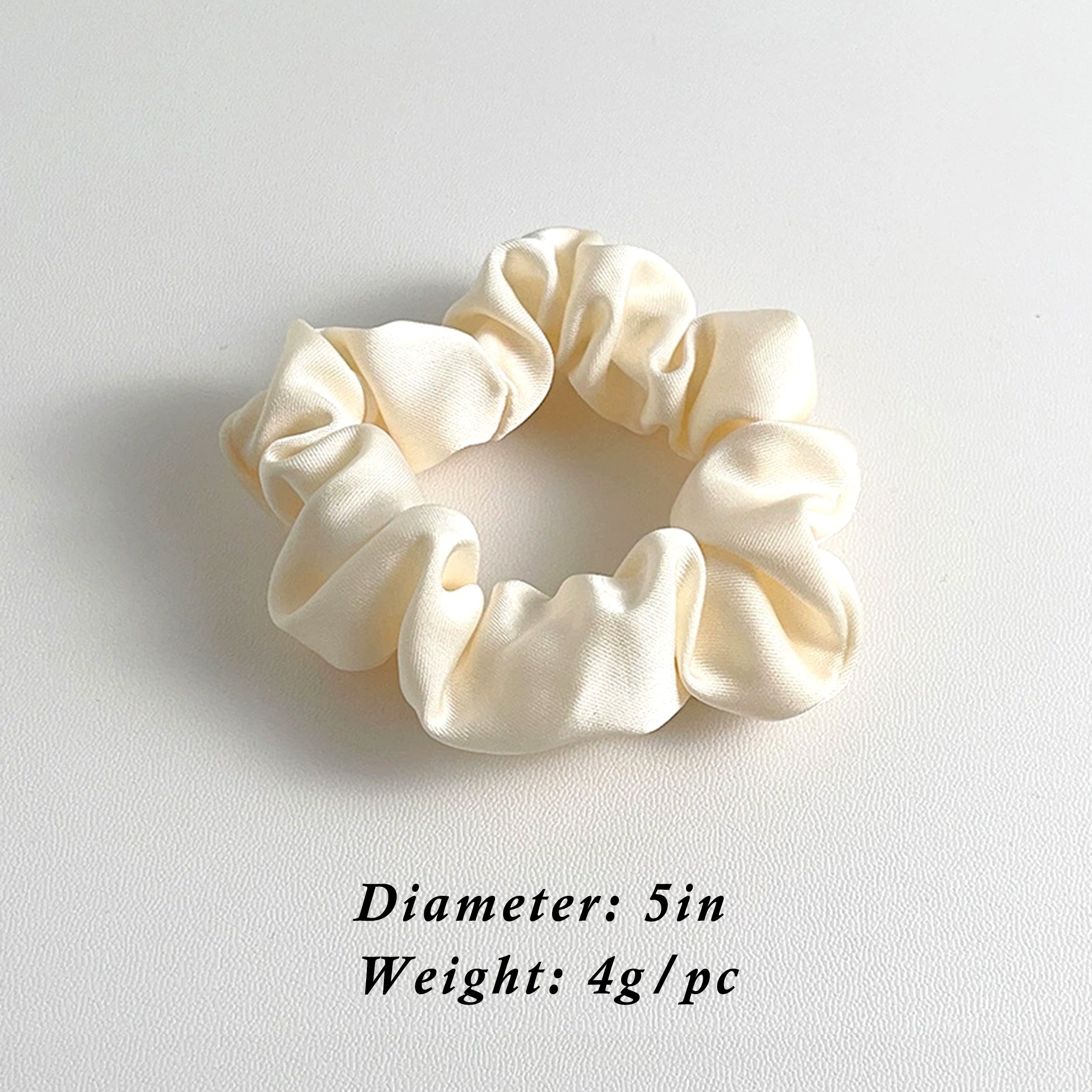 Anna-Kaci 5PCs Classic Solid Color Hair Scrunchies Ties Hair Band Accessories for Women and Girls