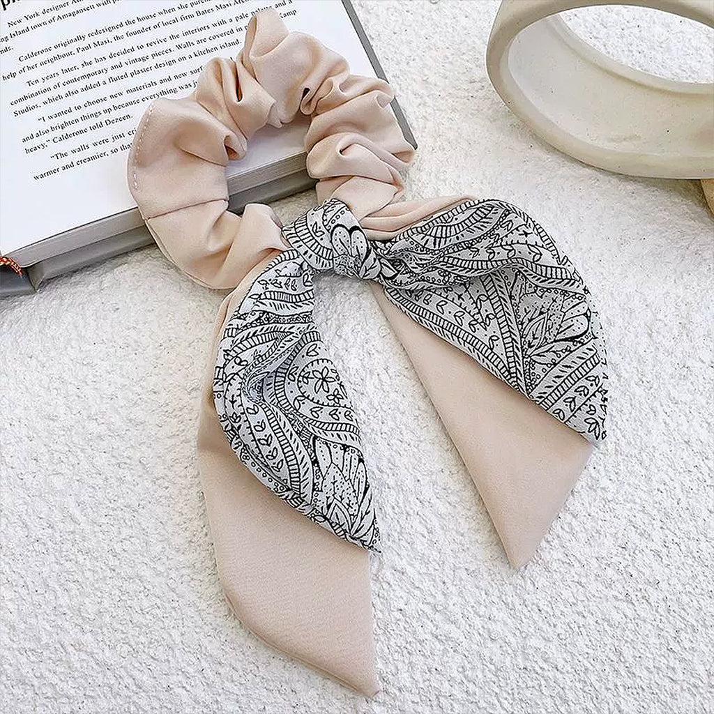 Anna-Kaci Fashion Elastic Hair Ties with Bows, Hair Scrunchies with Knotted Bow Ribbon for Women