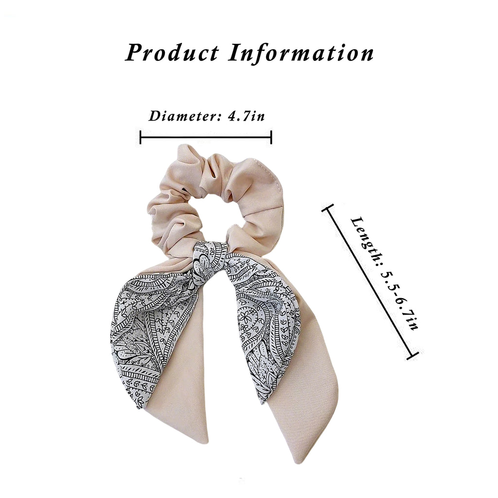 Anna-Kaci Fashion Elastic Hair Ties with Bows, Hair Scrunchies with Knotted Bow Ribbon for Women
