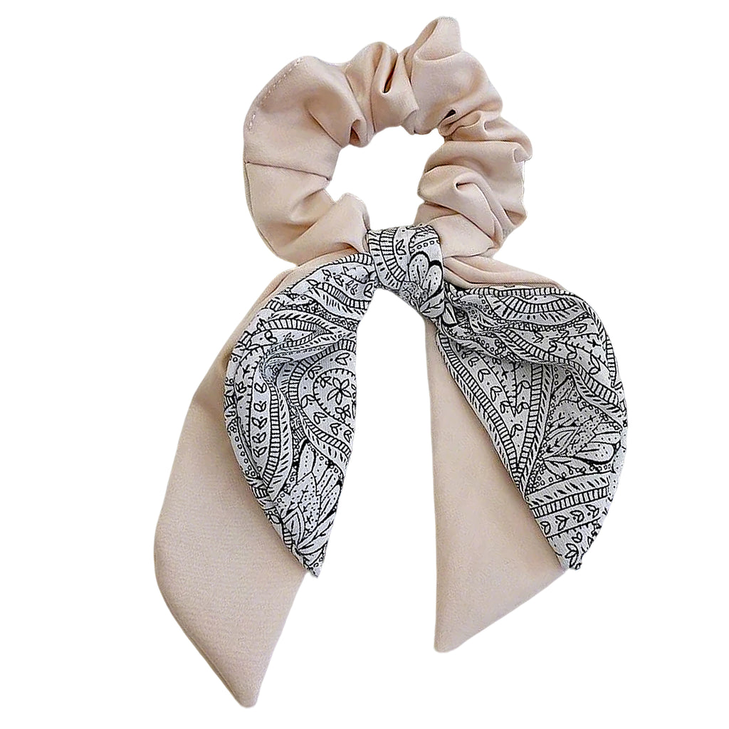 Anna-Kaci Fashion Elastic Hair Ties with Bows, Hair Scrunchies with Knotted Bow Ribbon for Women