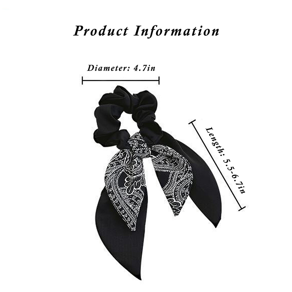 Anna-Kaci Fashion Elastic Hair Ties with Bows, Hair Scrunchies with Knotted Bow Ribbon for Women