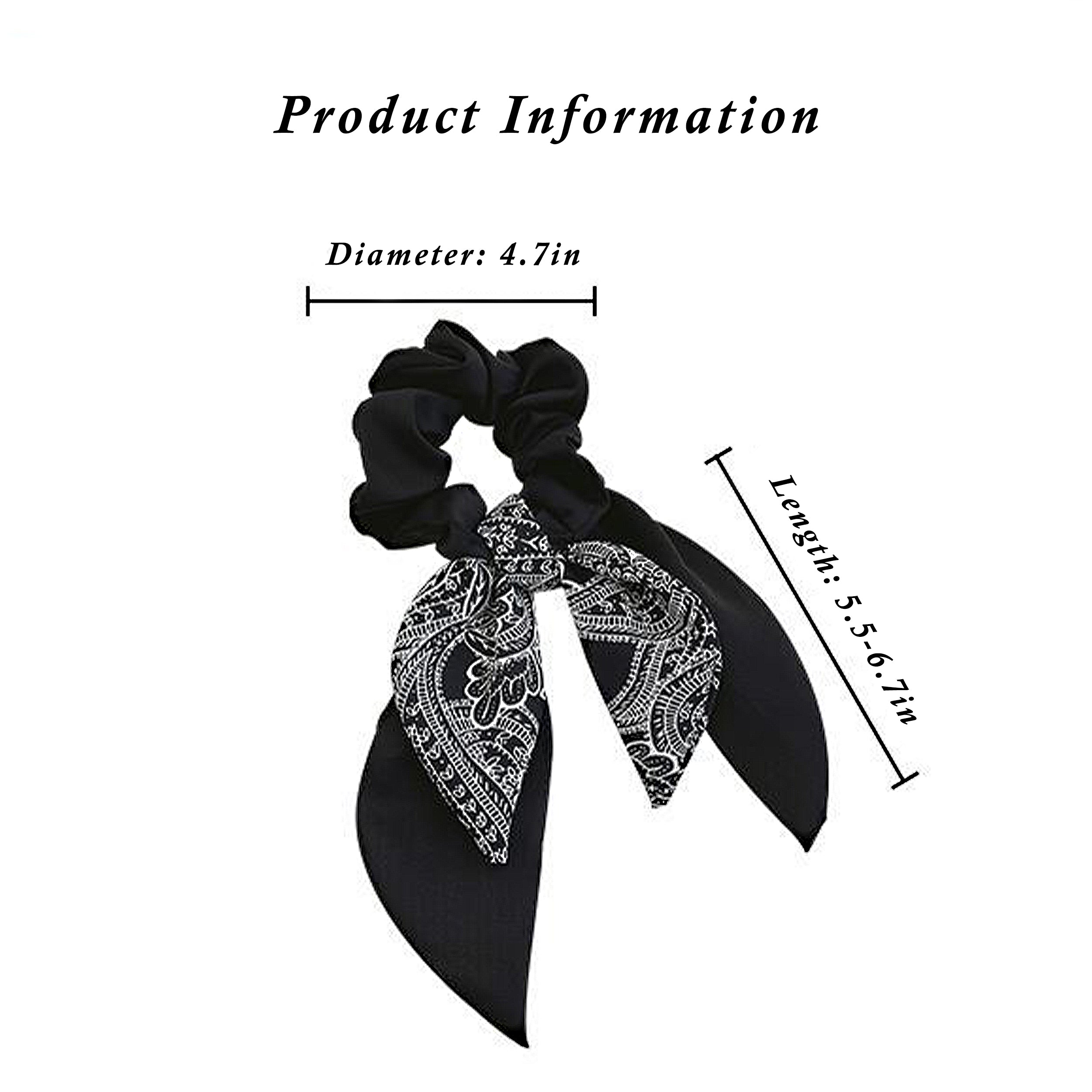 Anna-Kaci Fashion Elastic Hair Ties with Bows, Hair Scrunchies with Knotted Bow Ribbon for Women