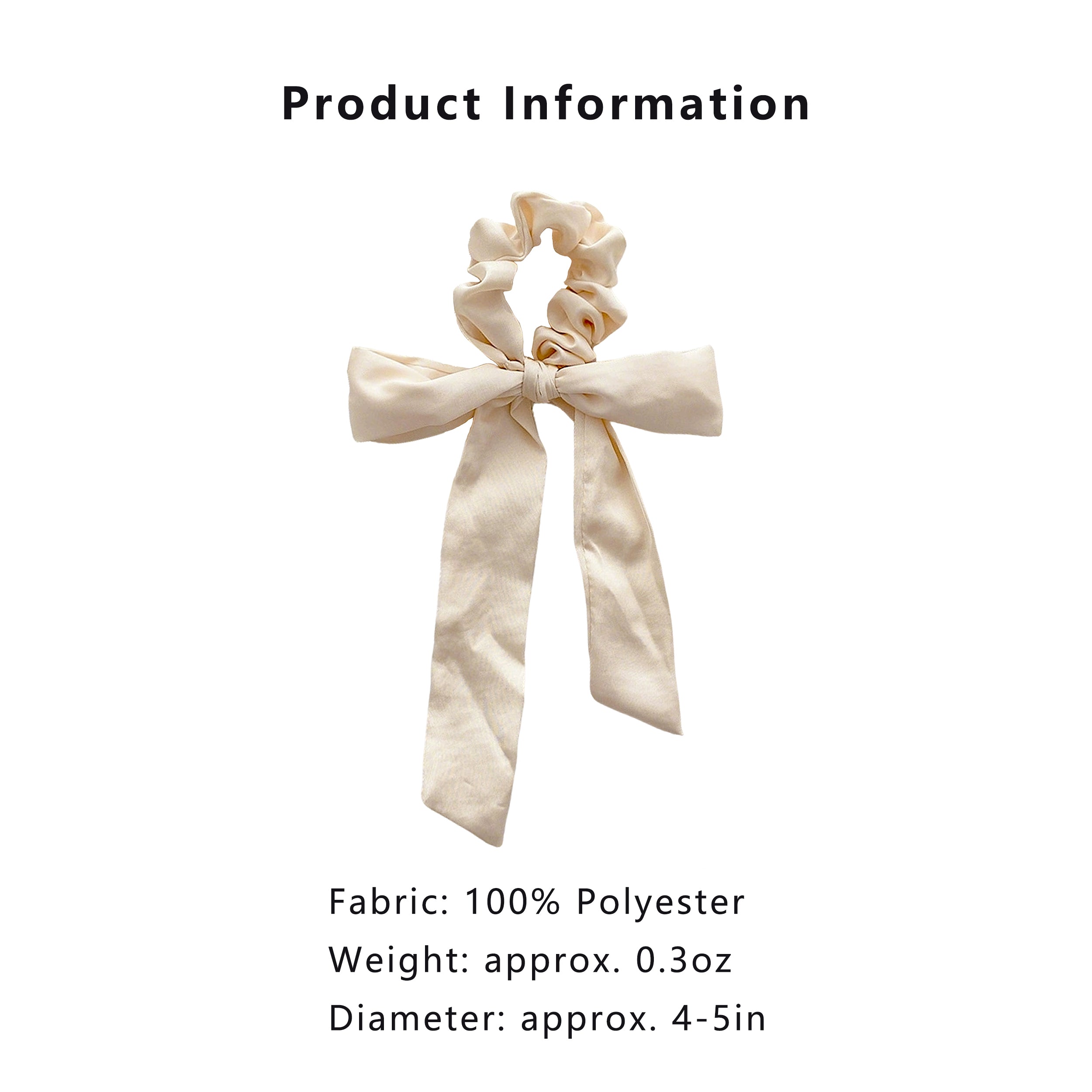 Anna-Kaci Knotted Bow Satin Hair Scrunchies Ties Elastic Hair Scarf Hair Bands Ponytail Holder for Women Girls
