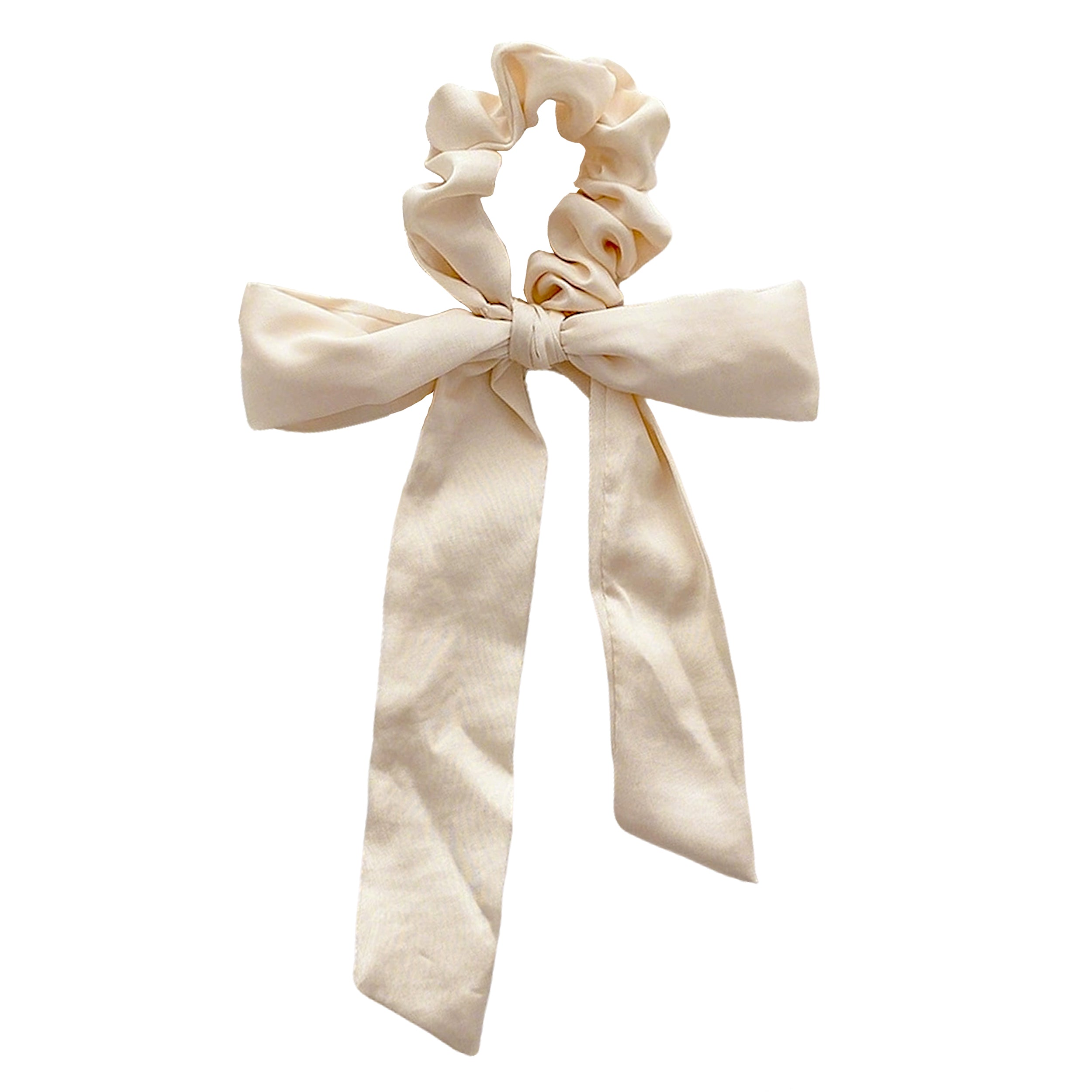Anna-Kaci Knotted Bow Satin Hair Scrunchies Ties Elastic Hair Scarf Hair Bands Ponytail Holder for Women Girls