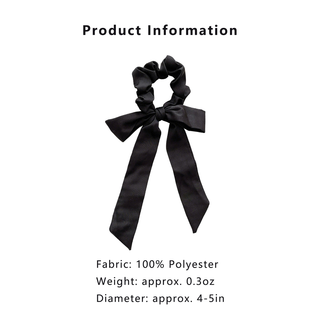 Anna-Kaci Knotted Bow Satin Hair Scrunchies Ties Elastic Hair Scarf Hair Bands Ponytail Holder for Women Girls