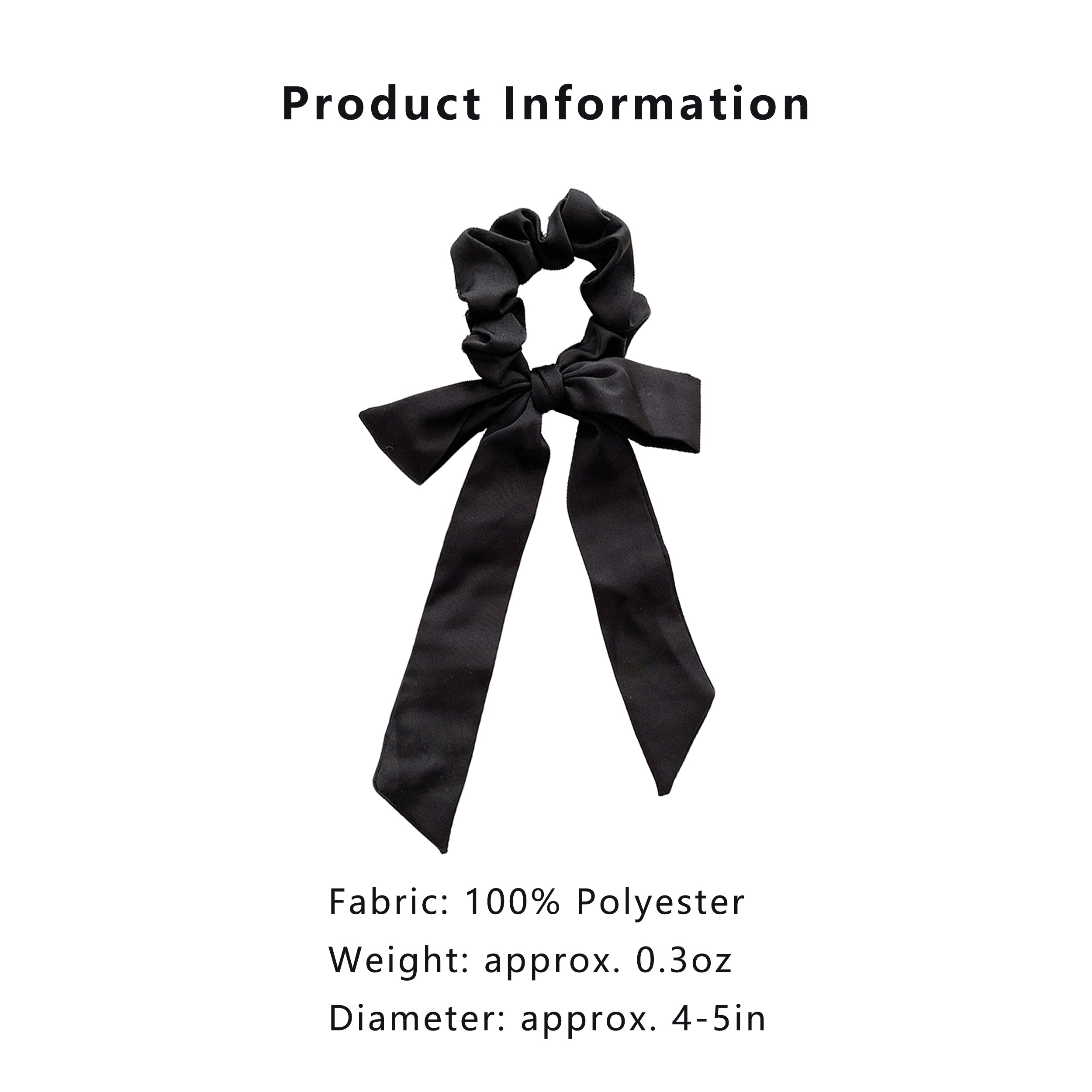 Anna-Kaci Knotted Bow Satin Hair Scrunchies Ties Elastic Hair Scarf Hair Bands Ponytail Holder for Women Girls