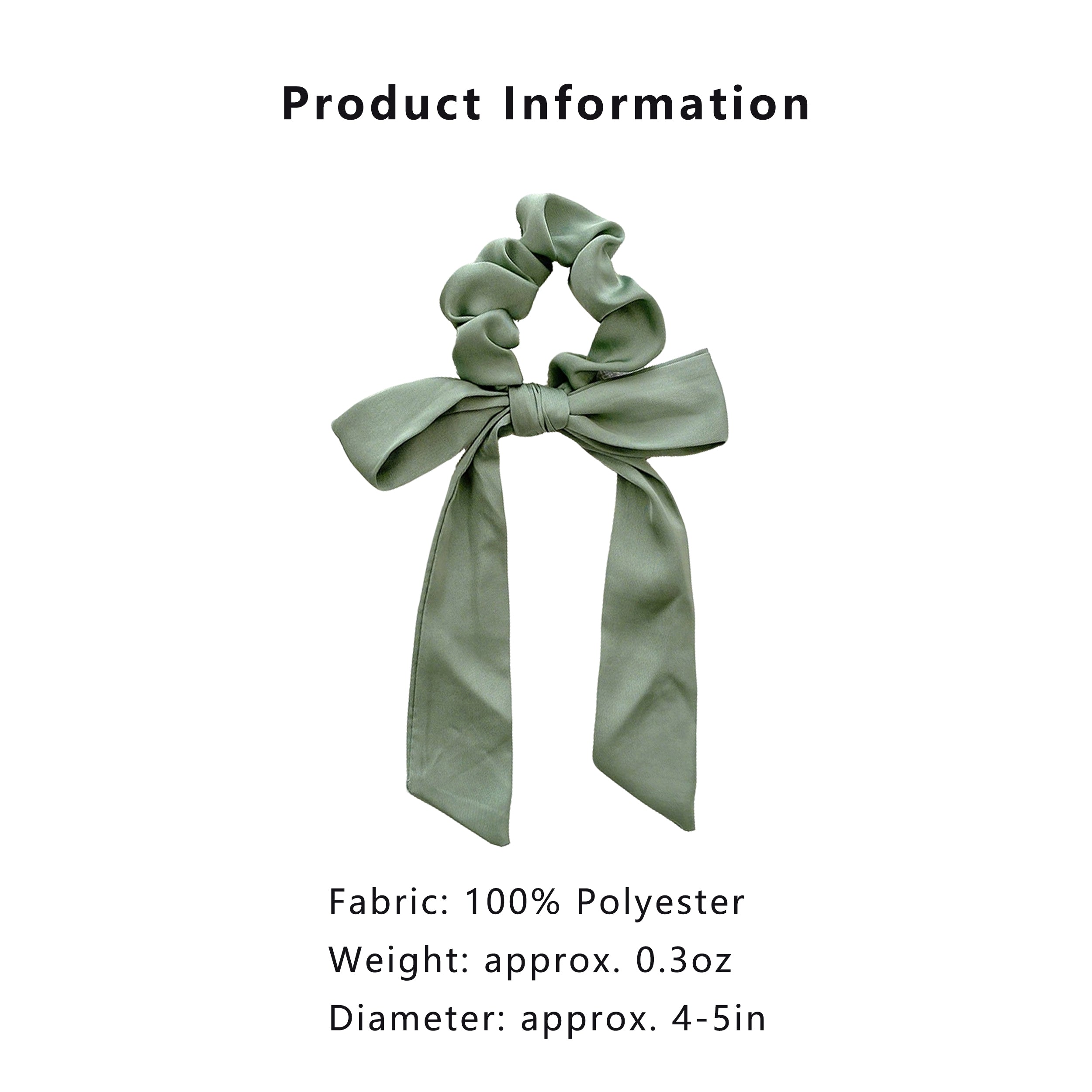 Anna-Kaci Knotted Bow Satin Hair Scrunchies Ties Elastic Hair Scarf Hair Bands Ponytail Holder for Women Girls