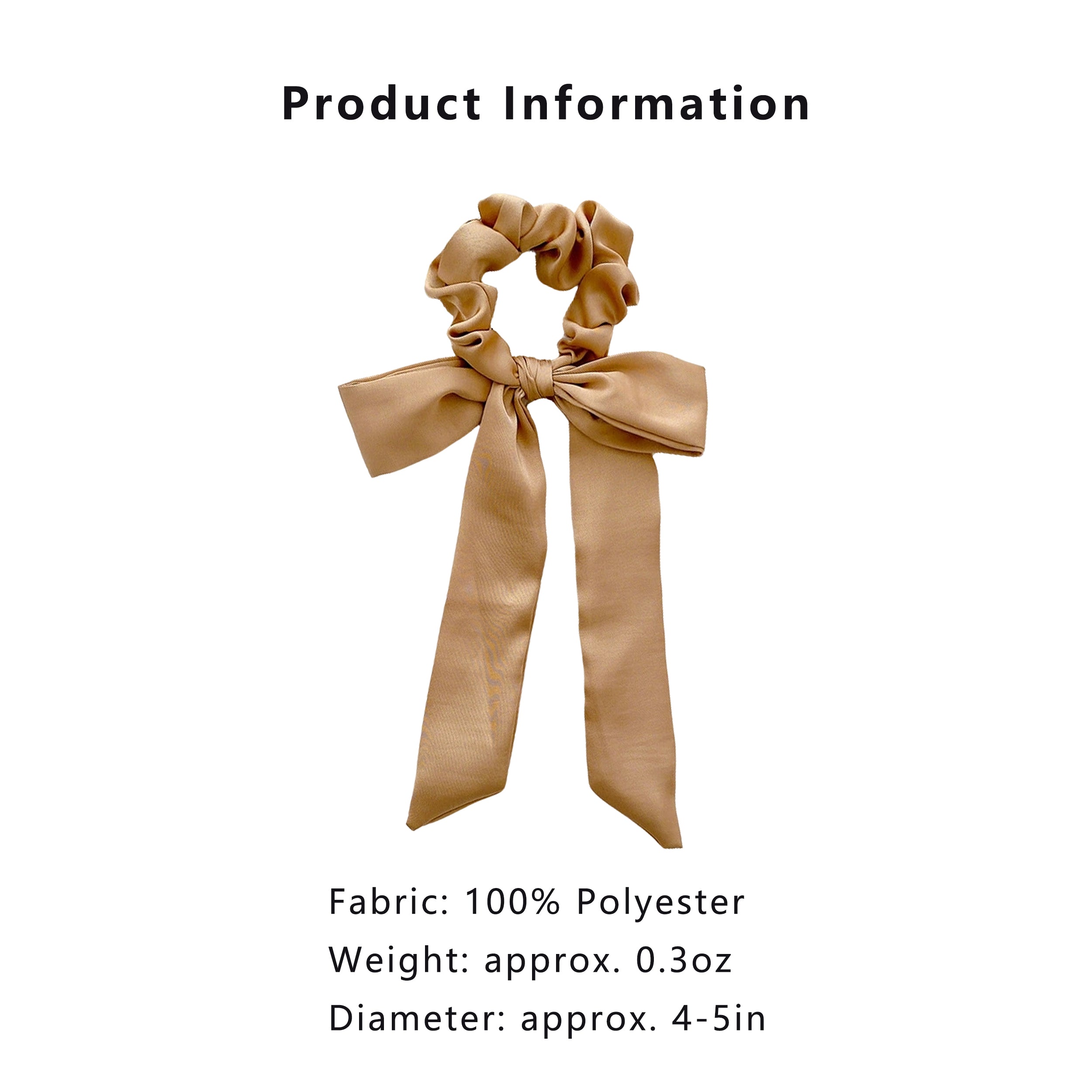 Anna-Kaci Knotted Bow Satin Hair Scrunchies Ties Elastic Hair Scarf Hair Bands Ponytail Holder for Women Girls