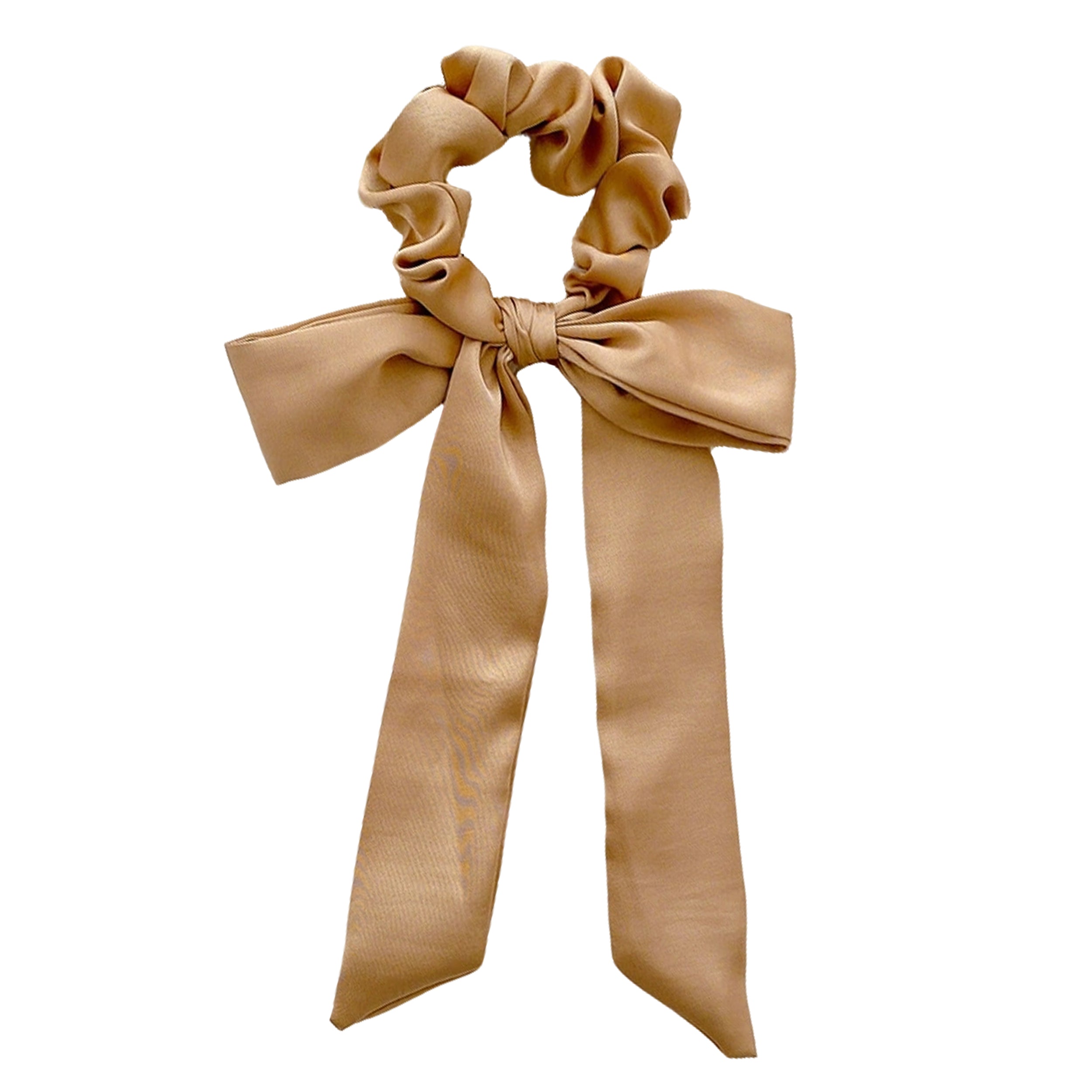 Anna-Kaci Knotted Bow Satin Hair Scrunchies Ties Elastic Hair Scarf Hair Bands Ponytail Holder for Women Girls