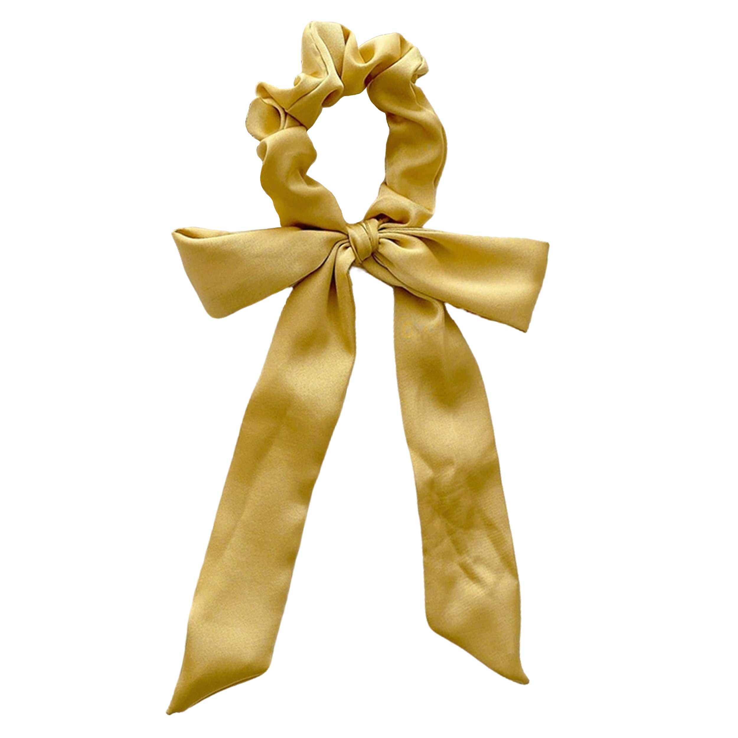 Anna-Kaci Knotted Bow Satin Hair Scrunchies Ties Elastic Hair Scarf Hair Bands Ponytail Holder for Women Girls
