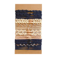 Anna-Kaci Textured Woven Elastic Hair Ties 10 PCs Assorted Stretch Ponytail Holders for Women and Girls