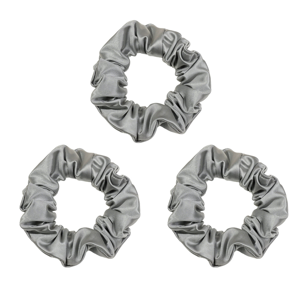 Anna-Kaci 3 PCs Soft Satin Scrunchies Elastic Hair Tie Gentle Stretch Ponytail Holder for Women