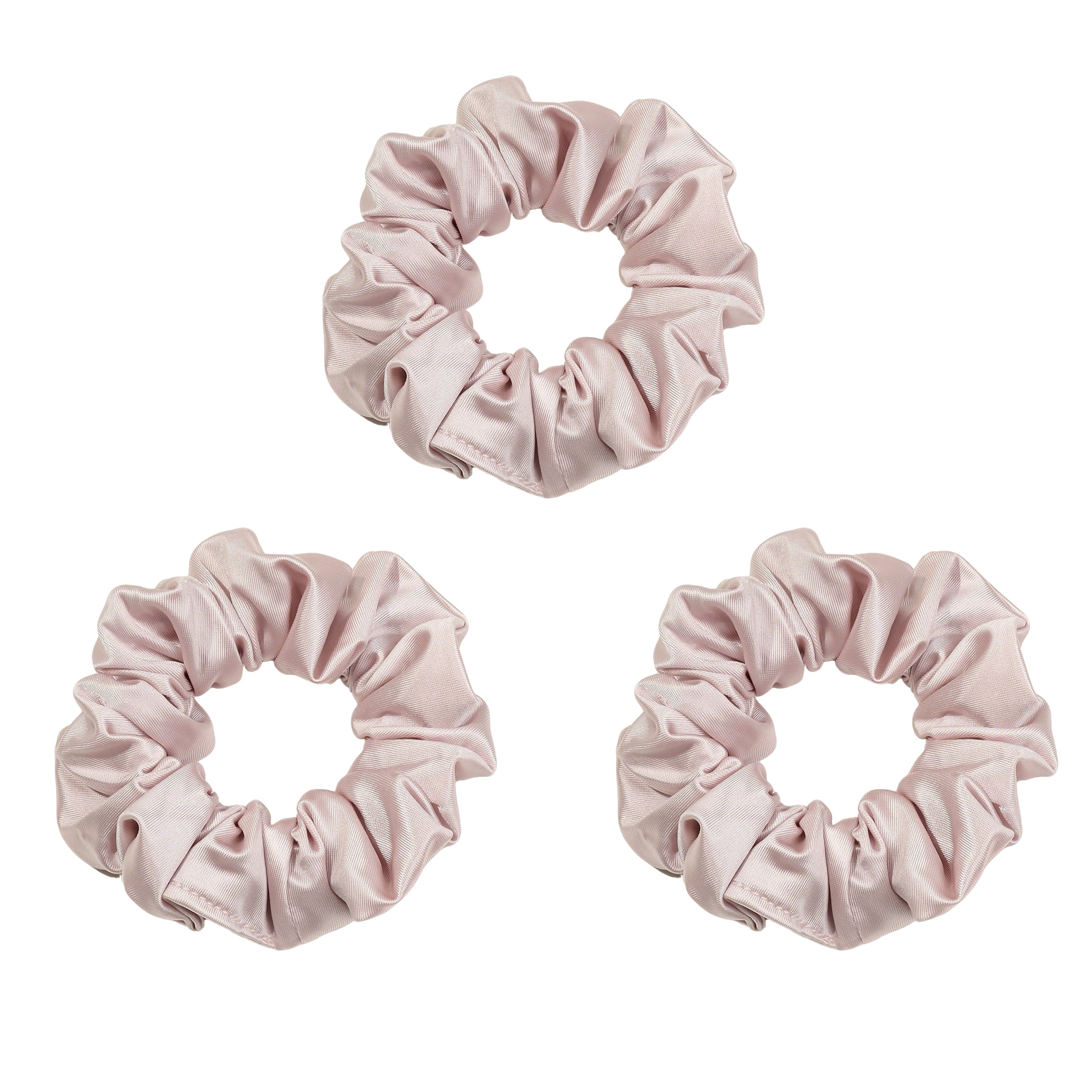 Anna-Kaci 3 PCs Soft Satin Scrunchies Elastic Hair Tie Gentle Stretch Ponytail Holder for Women