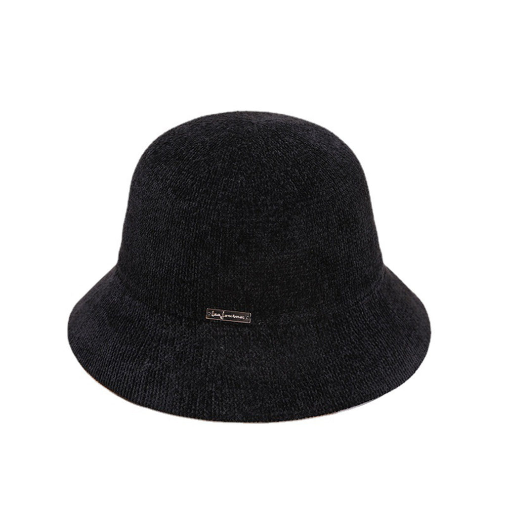 Anna-Kaci Womens Soft Knit Bucket Hat with Structured Brim