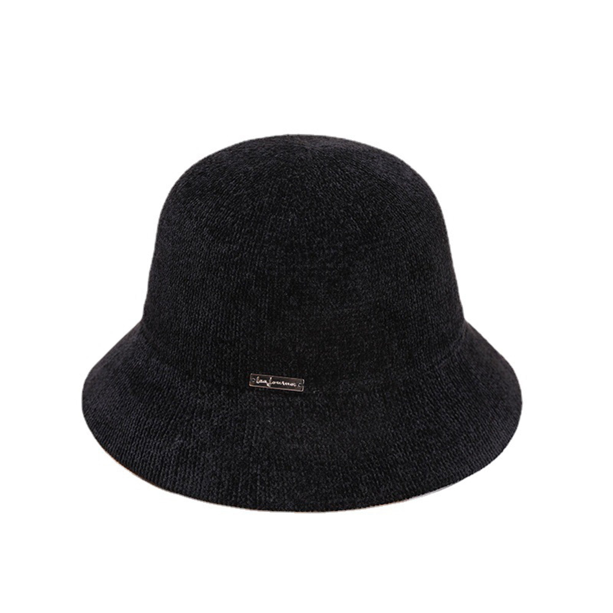 Anna-Kaci Womens Soft Knit Bucket Hat with Structured Brim