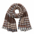 Anna-Kaci Womens Soft Oversized Plaid Scarf with Fringe Trim for Cold Weather 75¡Á23.6 Inches