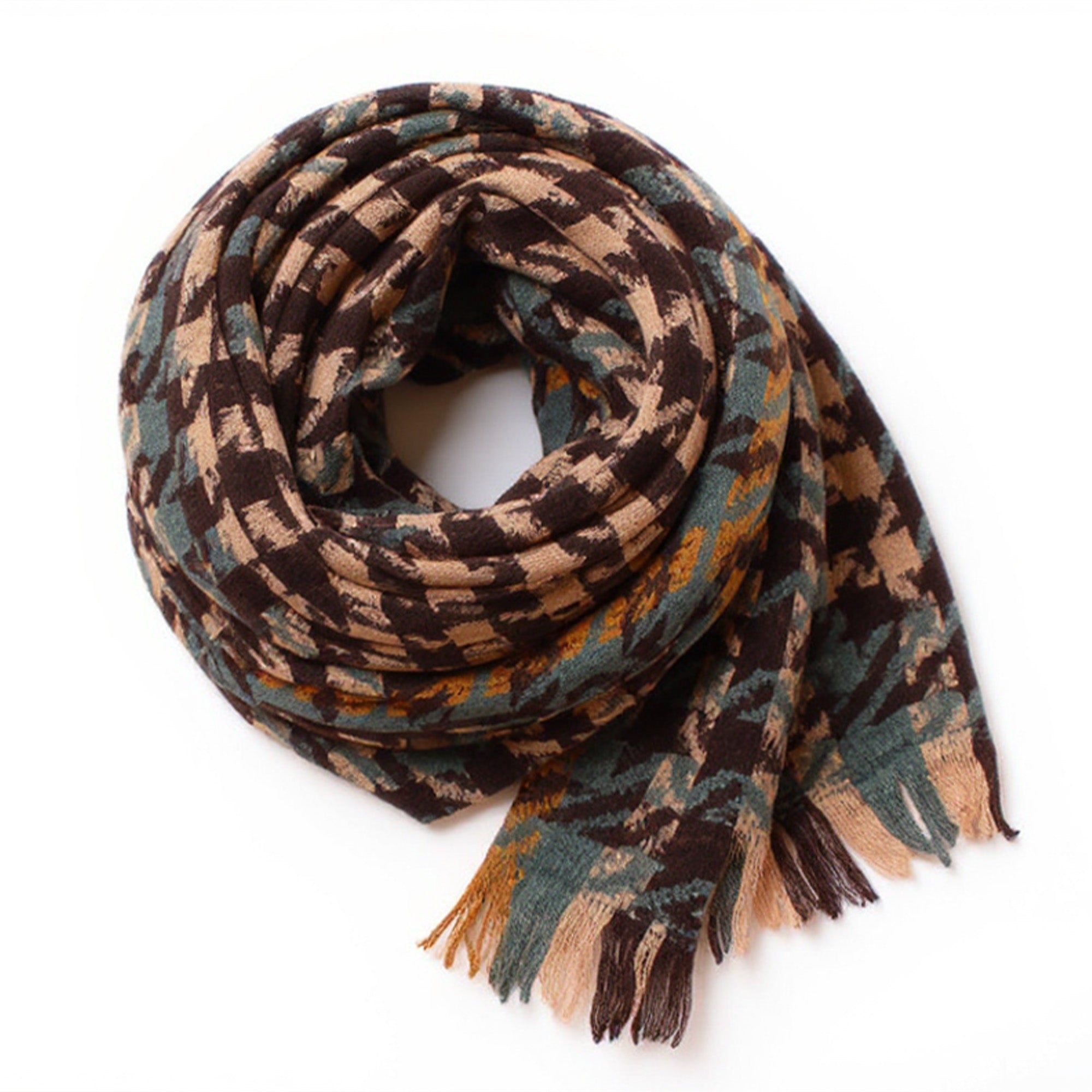Anna-Kaci Womens Soft Oversized Plaid Scarf with Fringe Trim for Cold Weather 75¡Á23.6 Inches