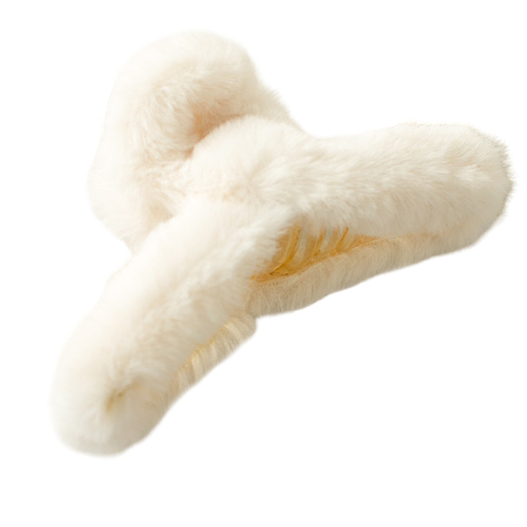 Anna-Kaci Faux Fur Hair Claw Clip with Plush Texture and Secure Spring Hold